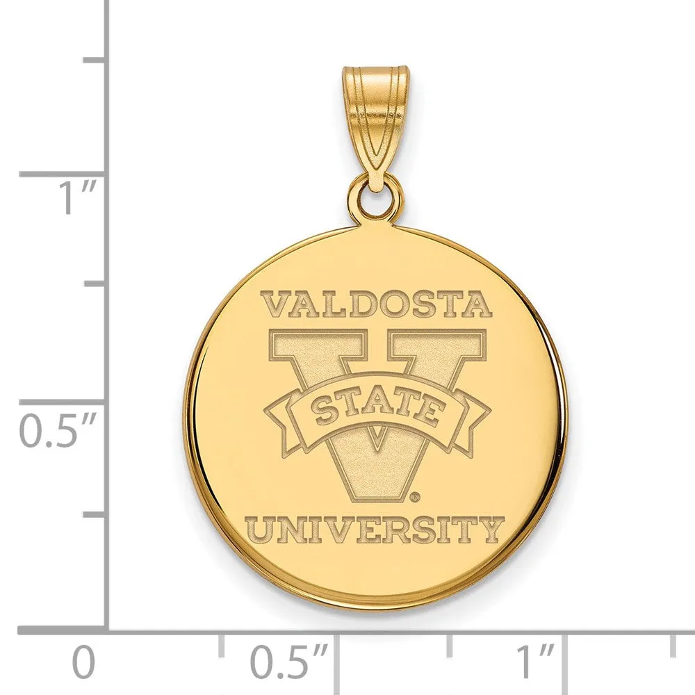 10K Yellow Gold Valdosta State University Large Disc Pendant