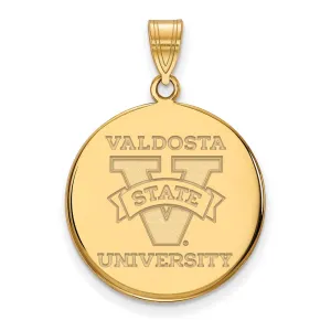 10K Yellow Gold Valdosta State University Large Disc Pendant