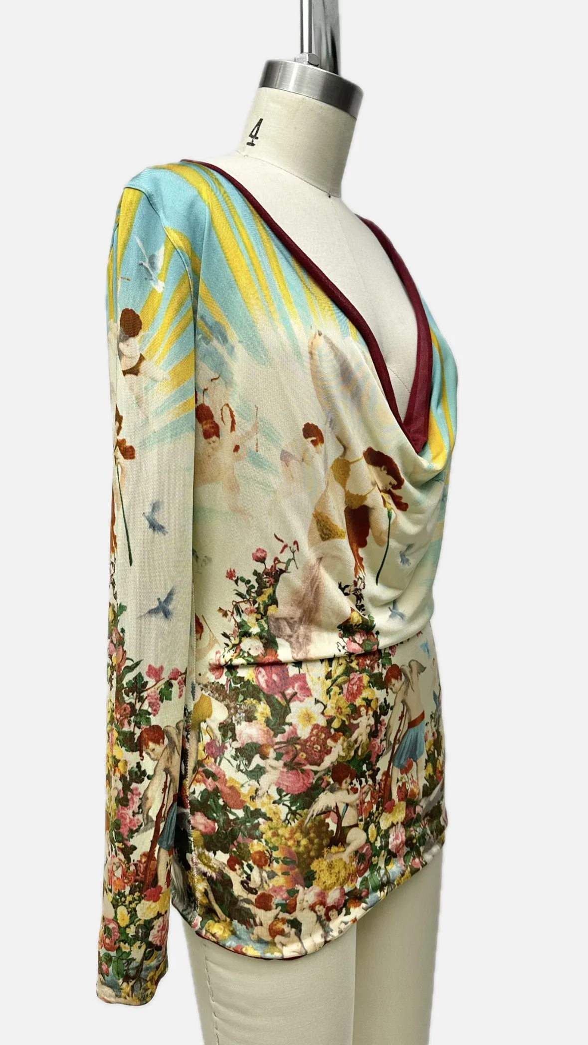 1990s Jean Paul Gaultier Soleil Cherub Garden Top