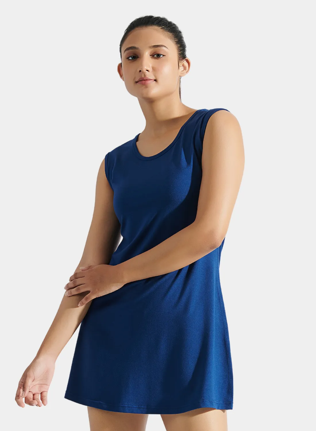 Aero Tank Dress Navy Peony