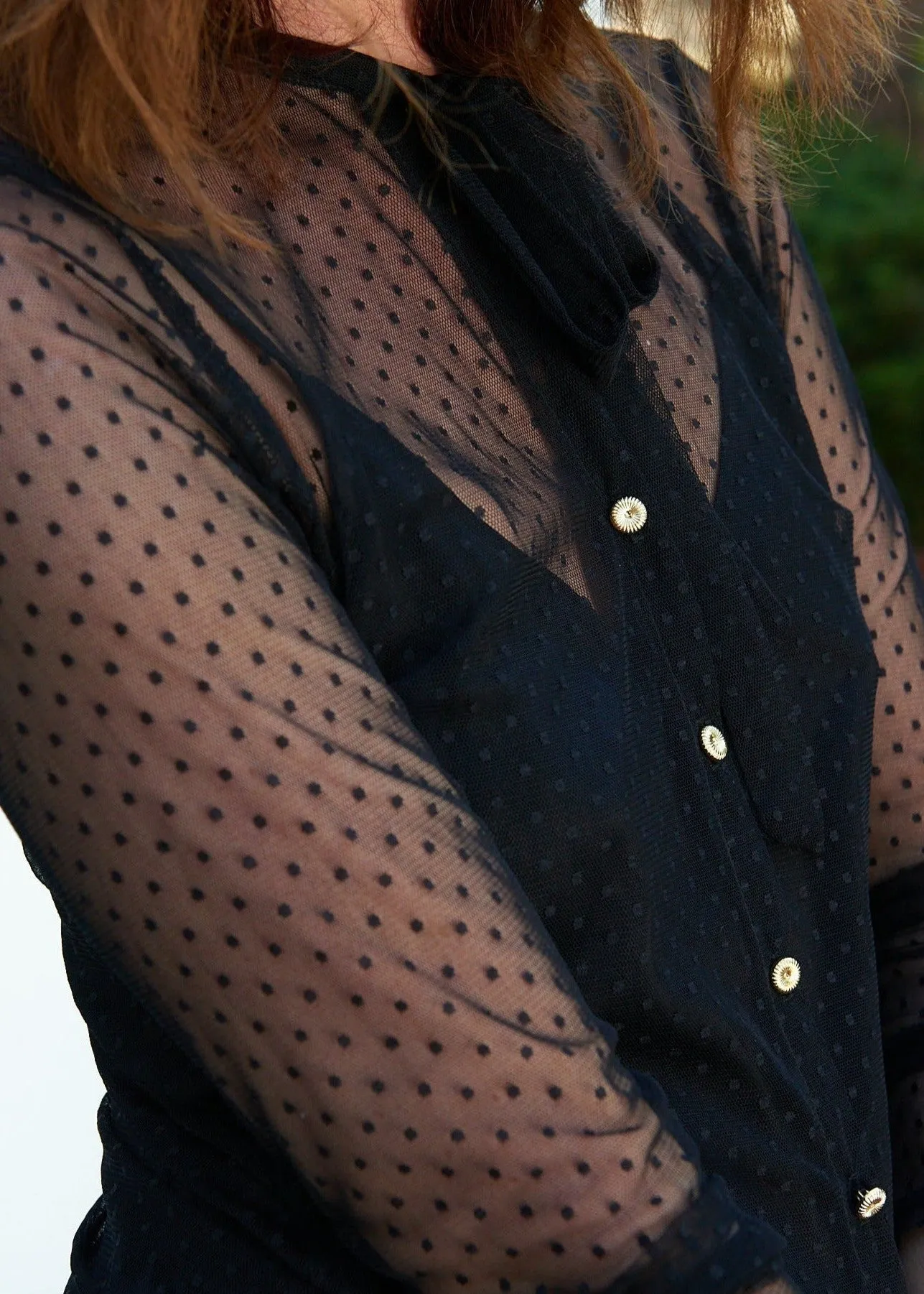 Agnes Lace Blouse in Black