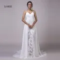 Amara Lorrie Mermaid Scoop Appliques White Lace Wedding Gown