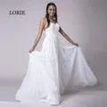 Amara Lorrie Mermaid Scoop Appliques White Lace Wedding Gown
