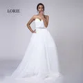 Amara Lorrie Mermaid Scoop Appliques White Lace Wedding Gown