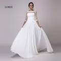 Amara Lorrie Mermaid Scoop Appliques White Lace Wedding Gown
