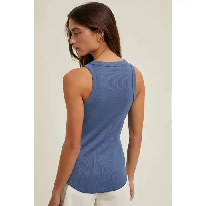 Amber Ribbed Knit Tank Top