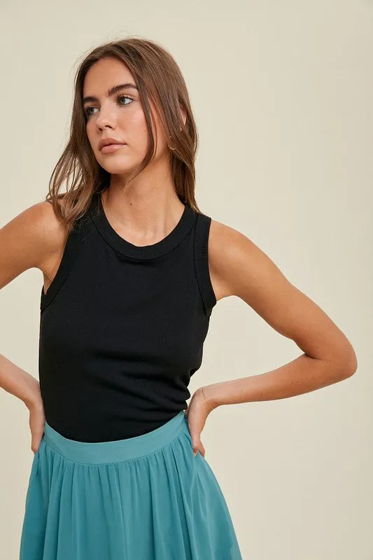 Amber Ribbed Knit Tank Top