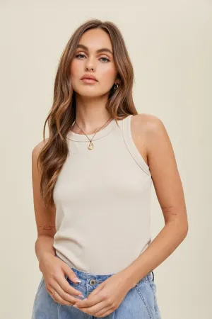 Amber Ribbed Knit Tank Top