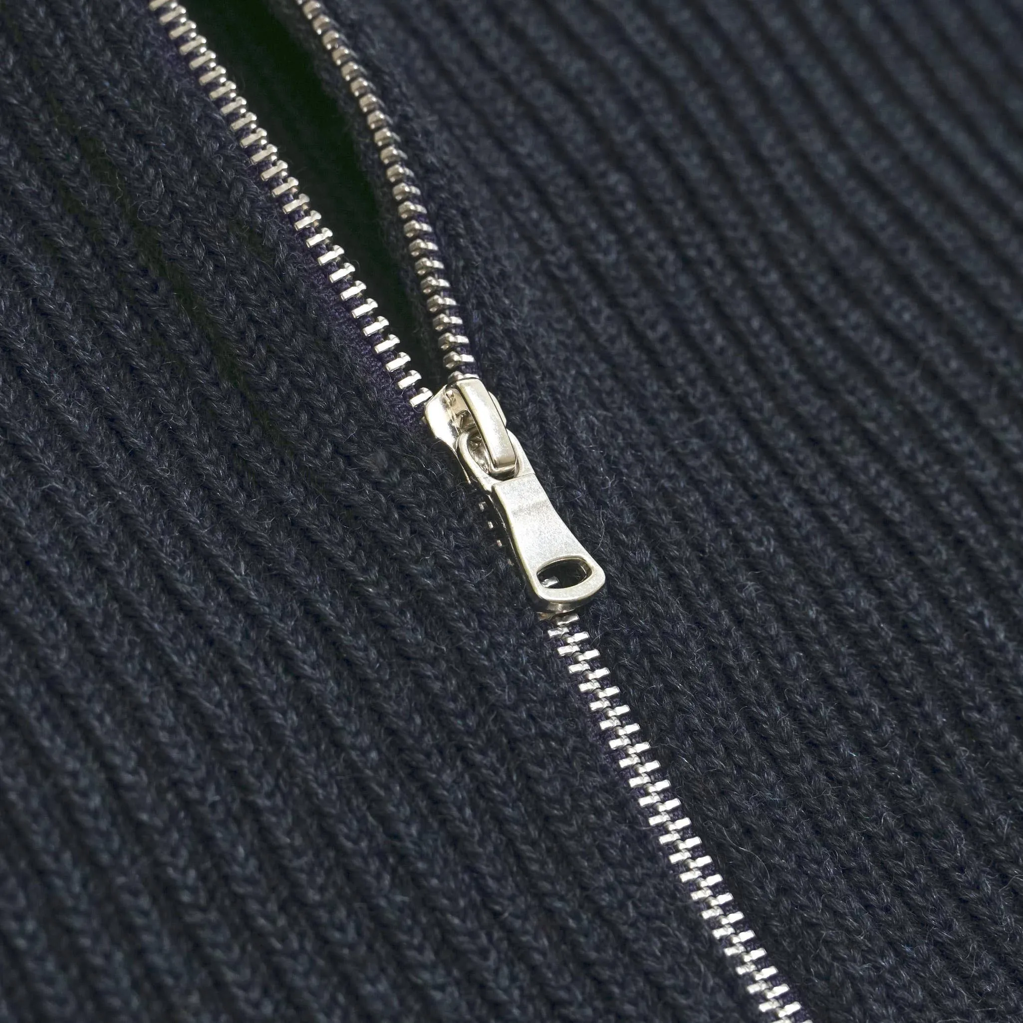 Andersen-Andersen Sailor Full Zip Cardigan Natural Indigo