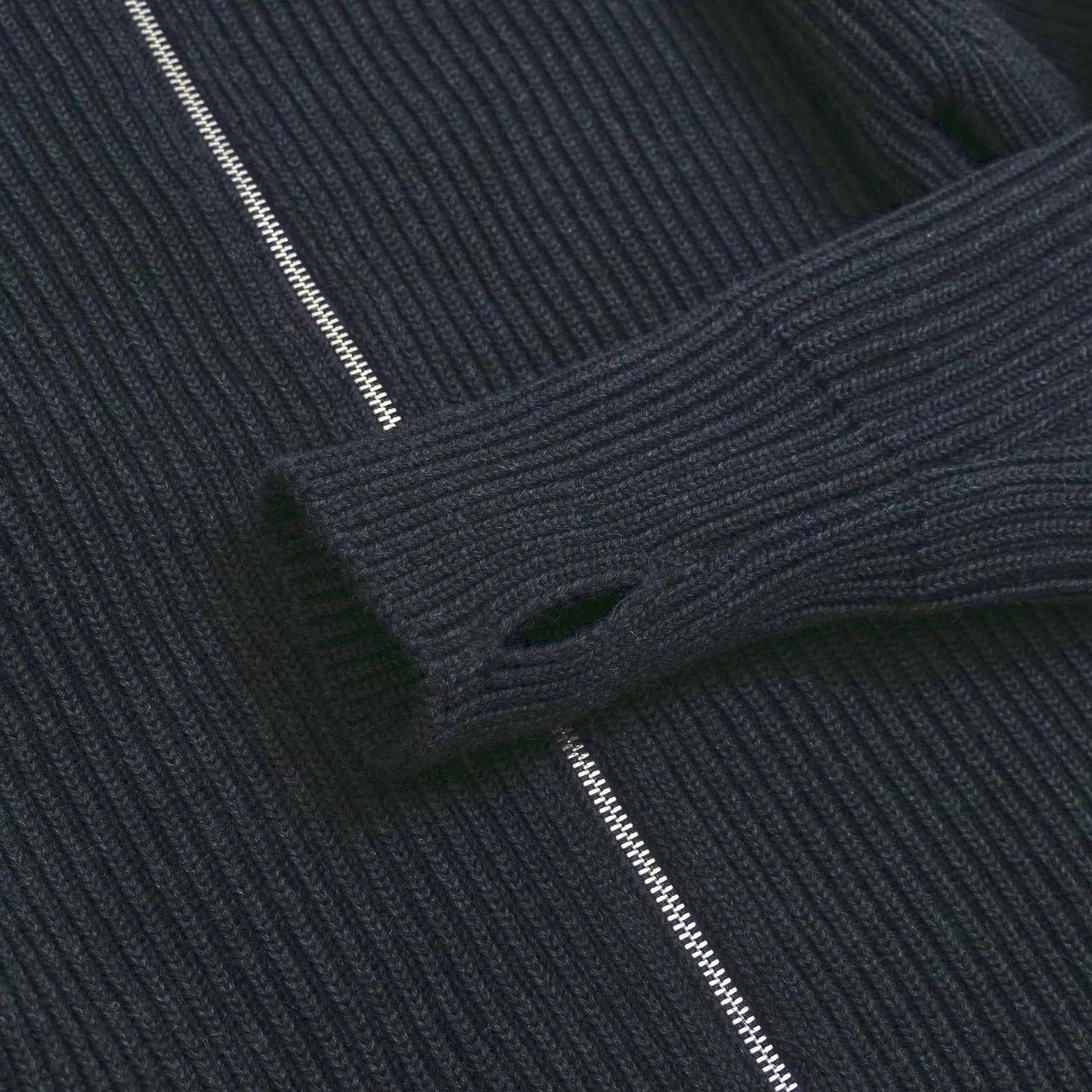 Andersen-Andersen Sailor Full Zip Cardigan Natural Indigo