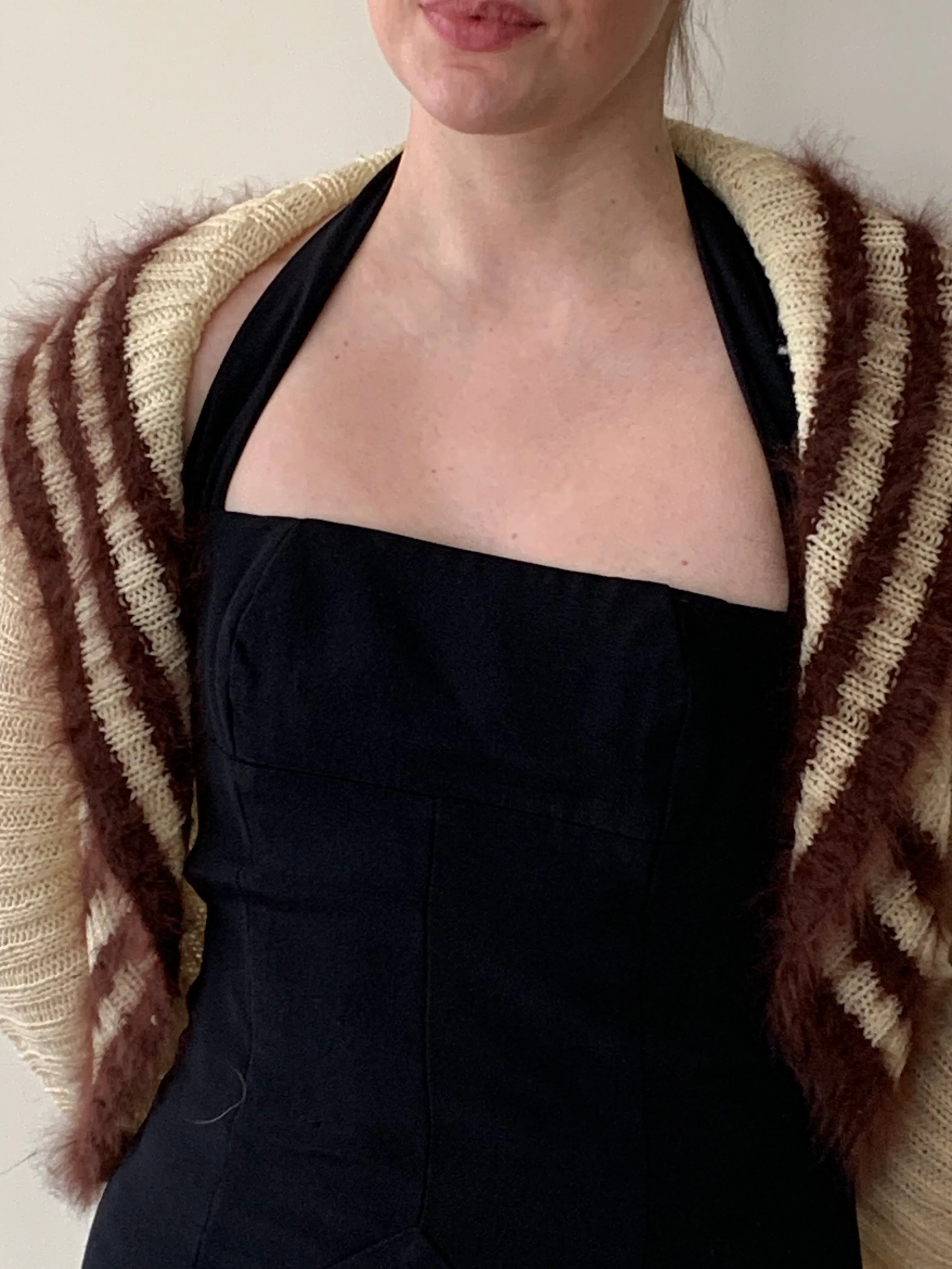Angora knit cardigan
