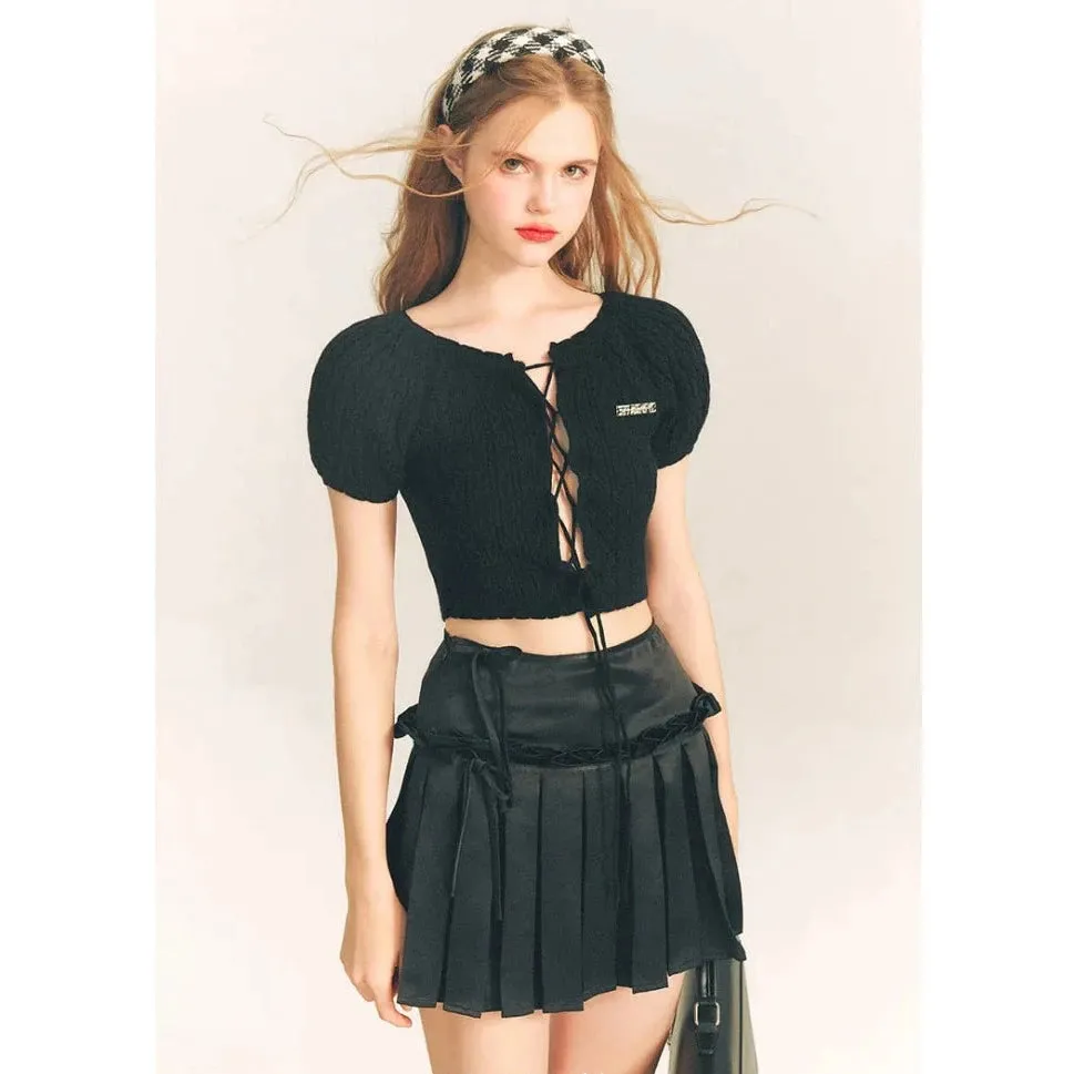 Aran summer knit short tops
