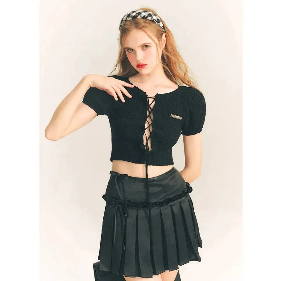 Aran summer knit short tops