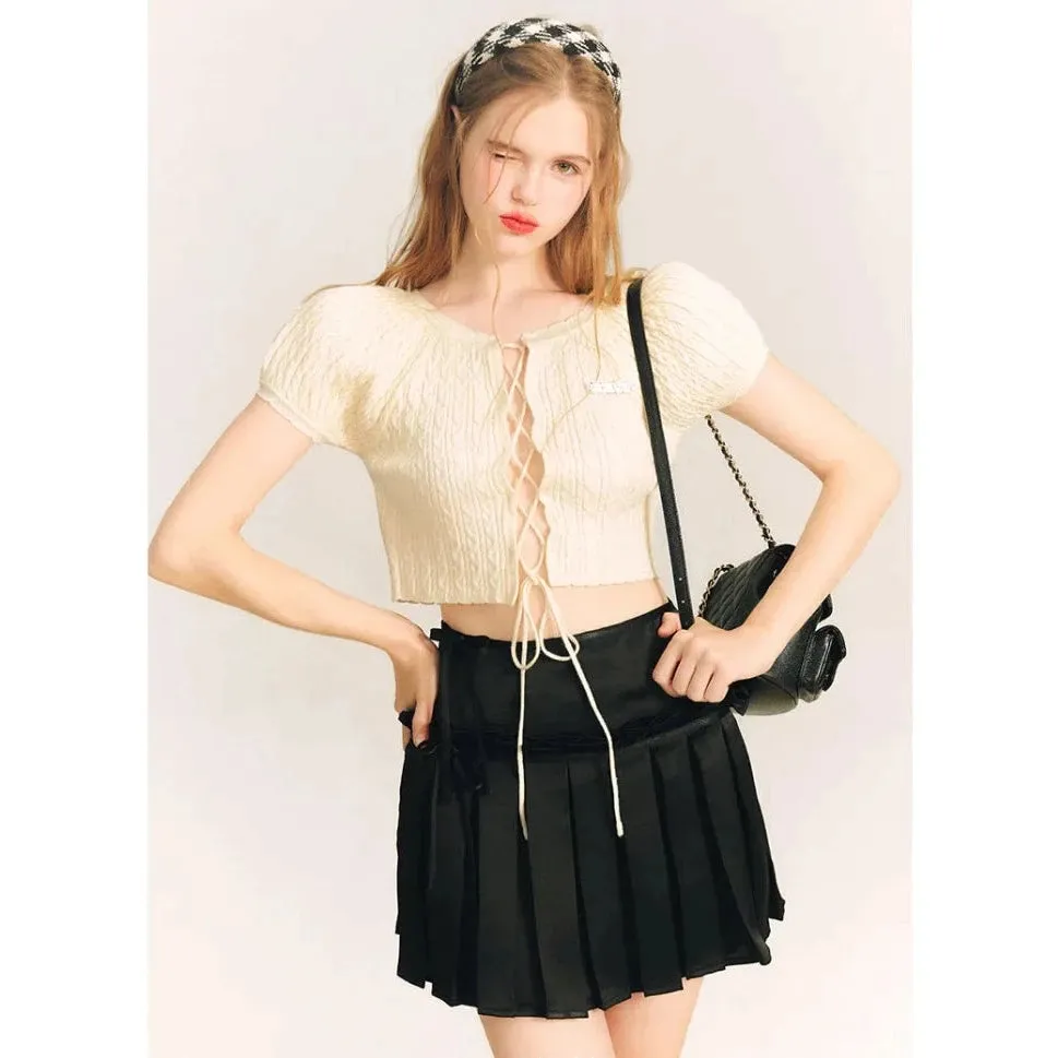 Aran summer knit short tops