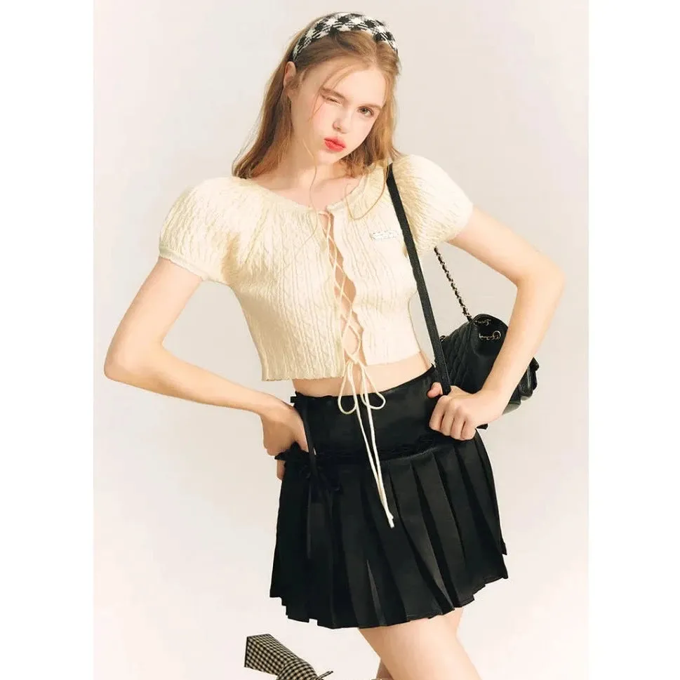 Aran summer knit short tops