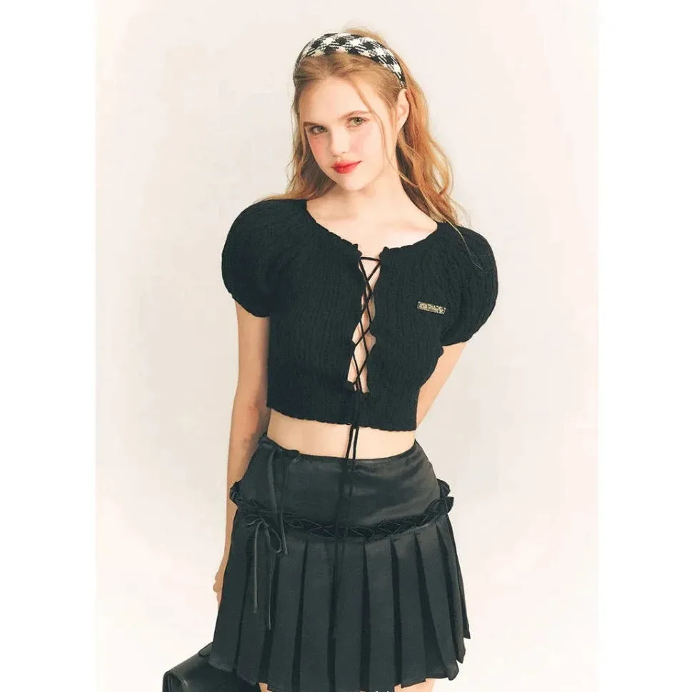 Aran summer knit short tops