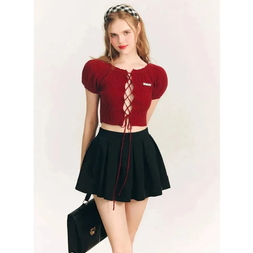 Aran summer knit short tops