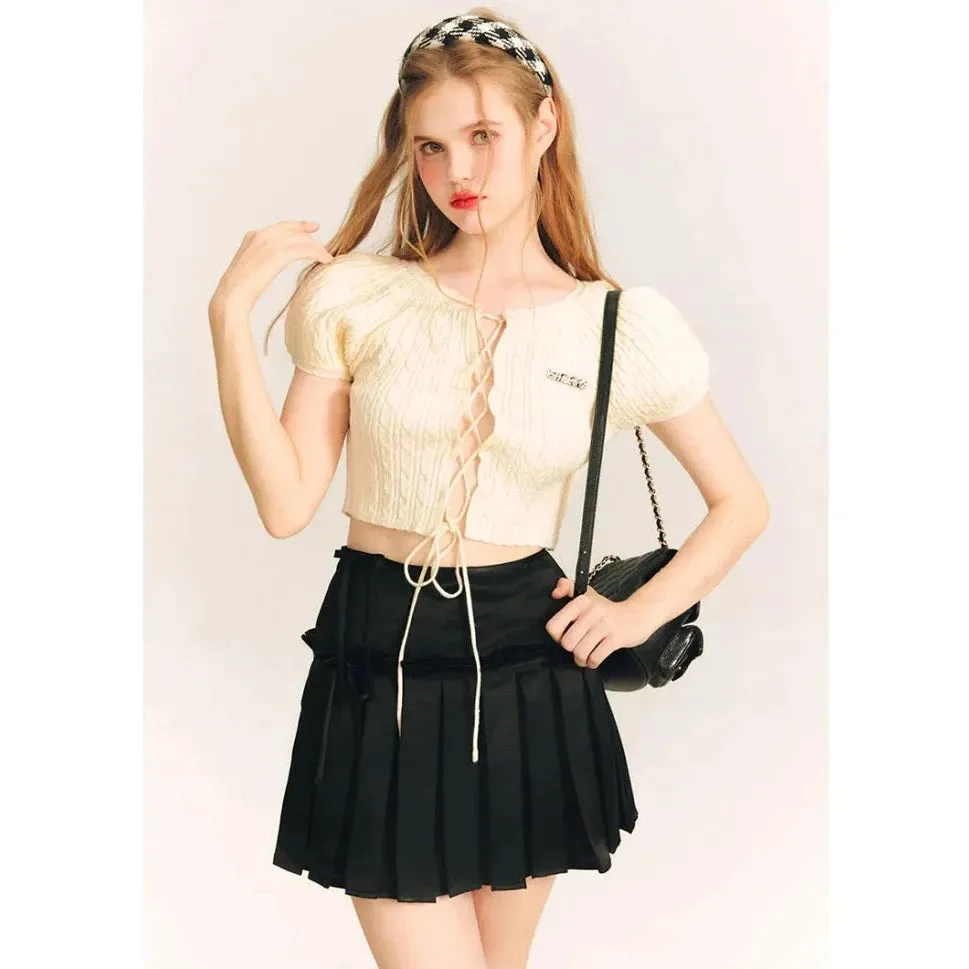 Aran summer knit short tops