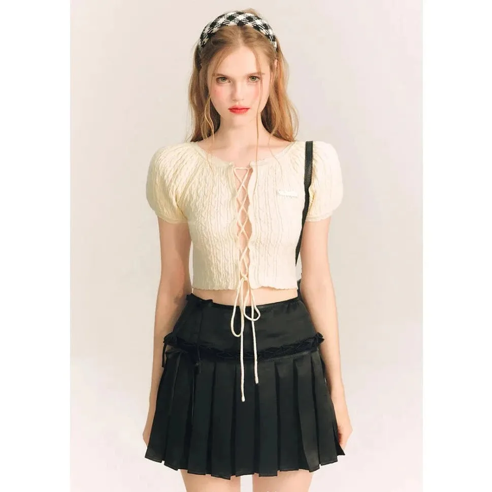 Aran summer knit short tops