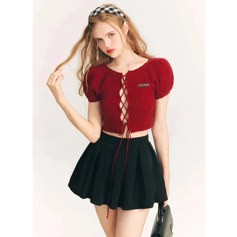 Aran summer knit short tops