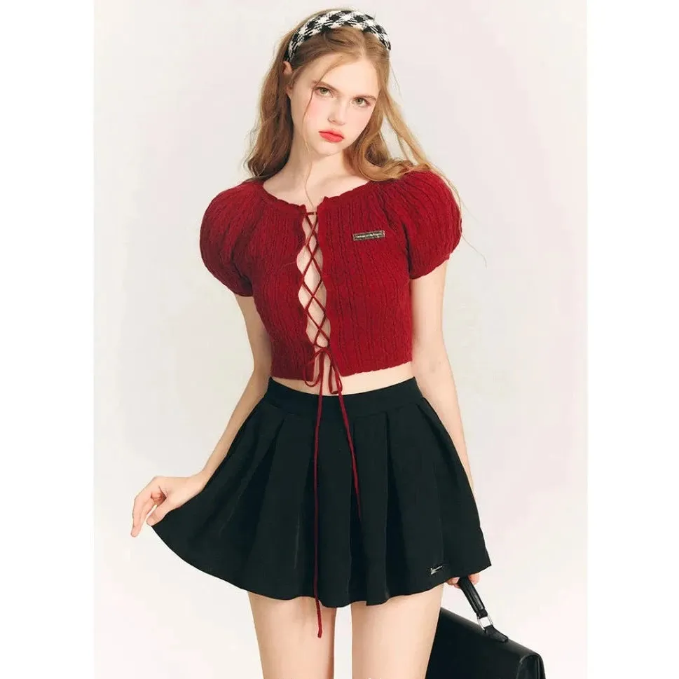 Aran summer knit short tops