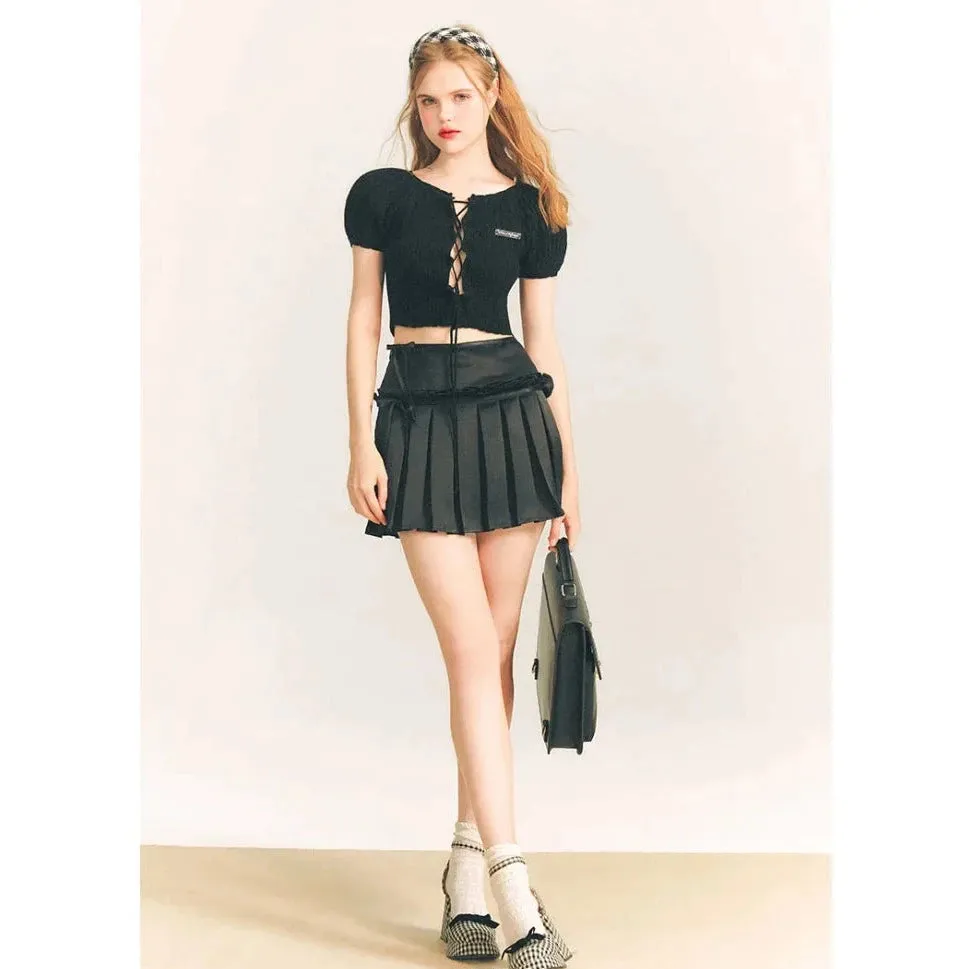 Aran summer knit short tops