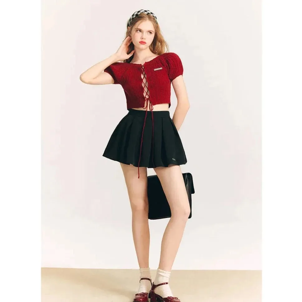 Aran summer knit short tops