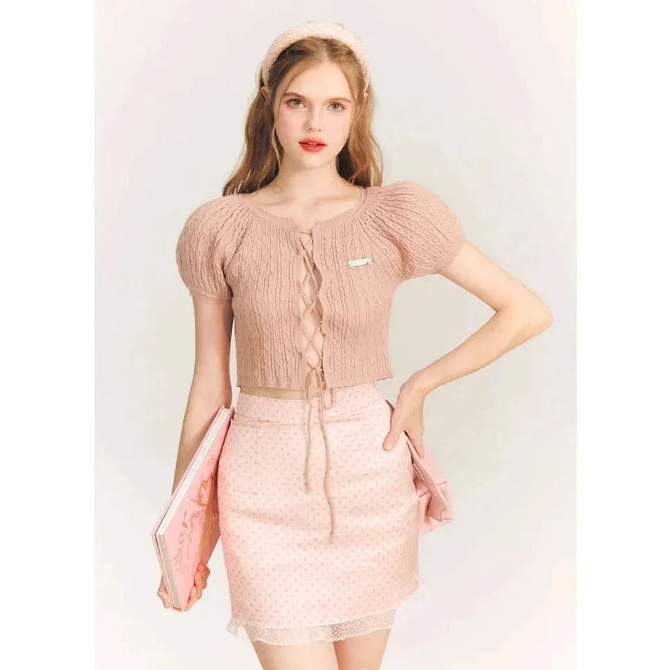 Aran summer knit short tops