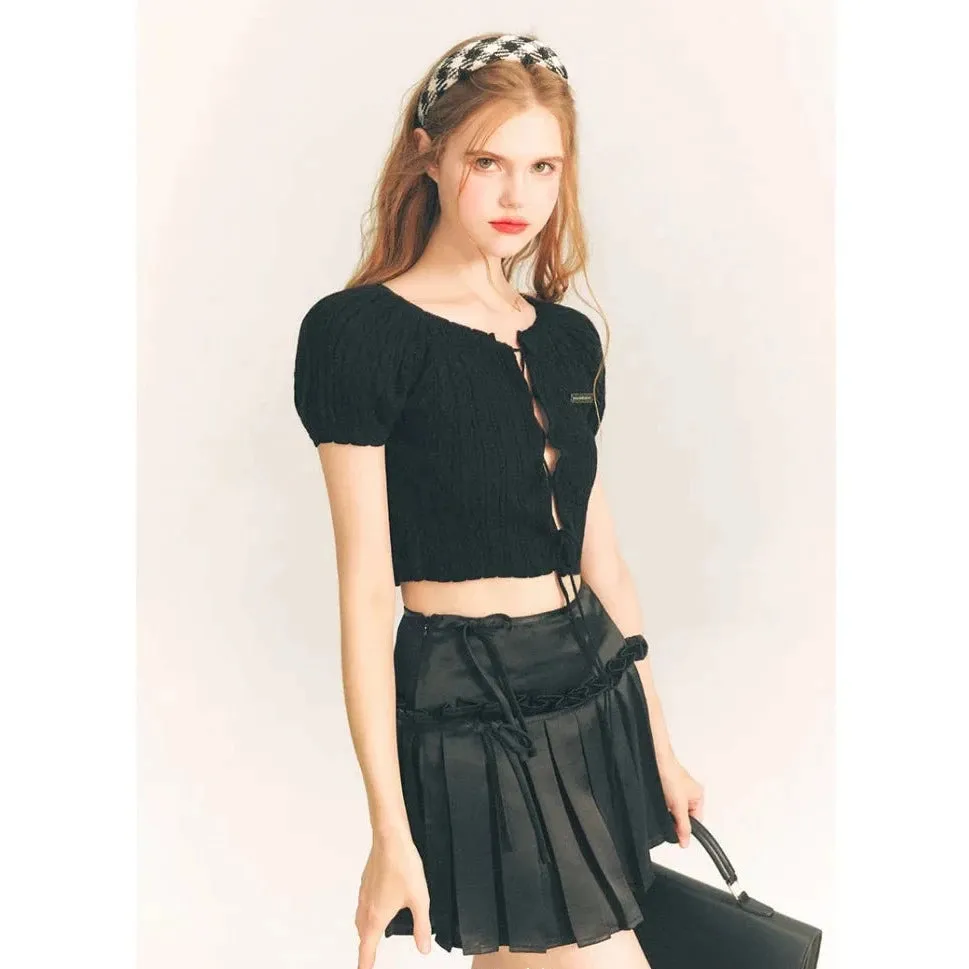 Aran summer knit short tops