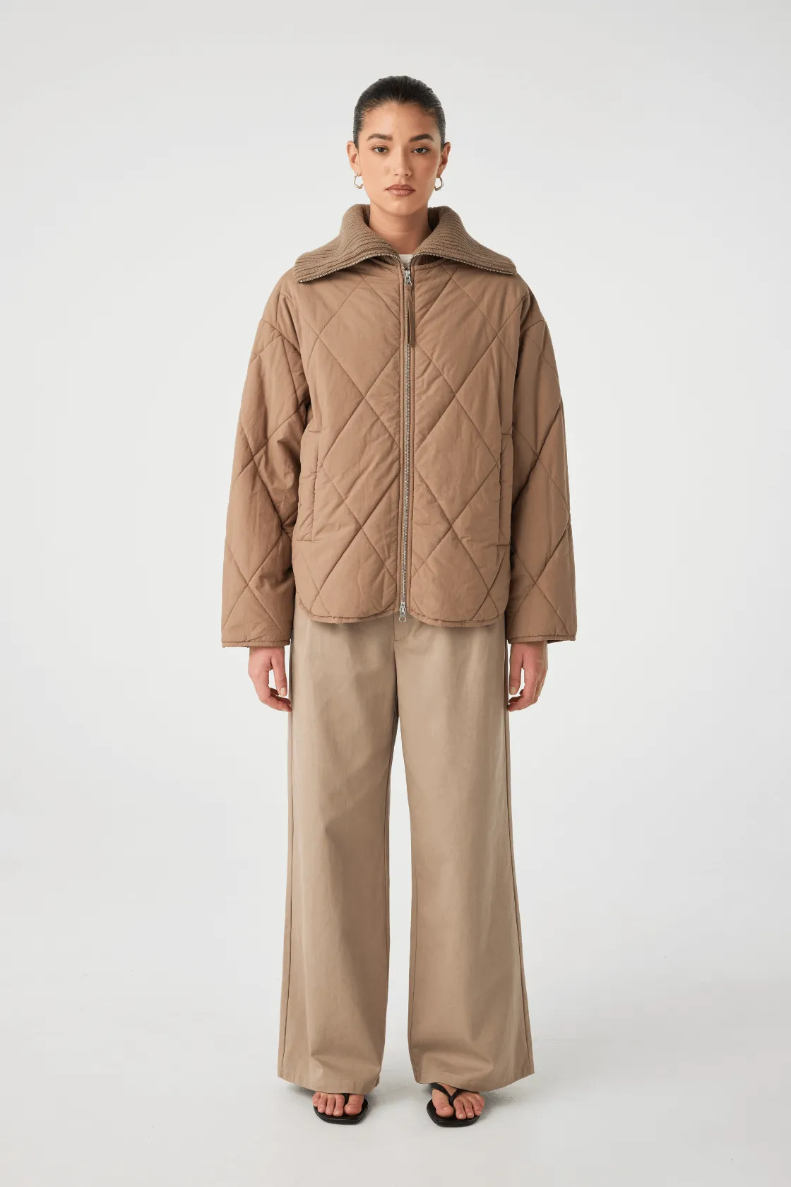 Arcaa Reece Quilted Jacket - Taupe