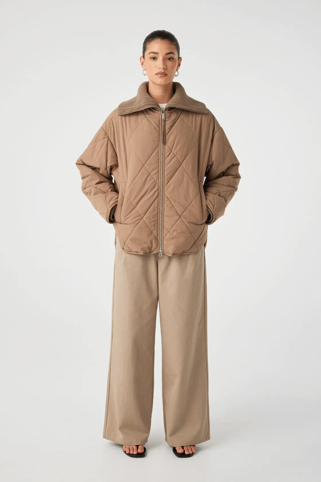 Arcaa Reece Quilted Jacket - Taupe