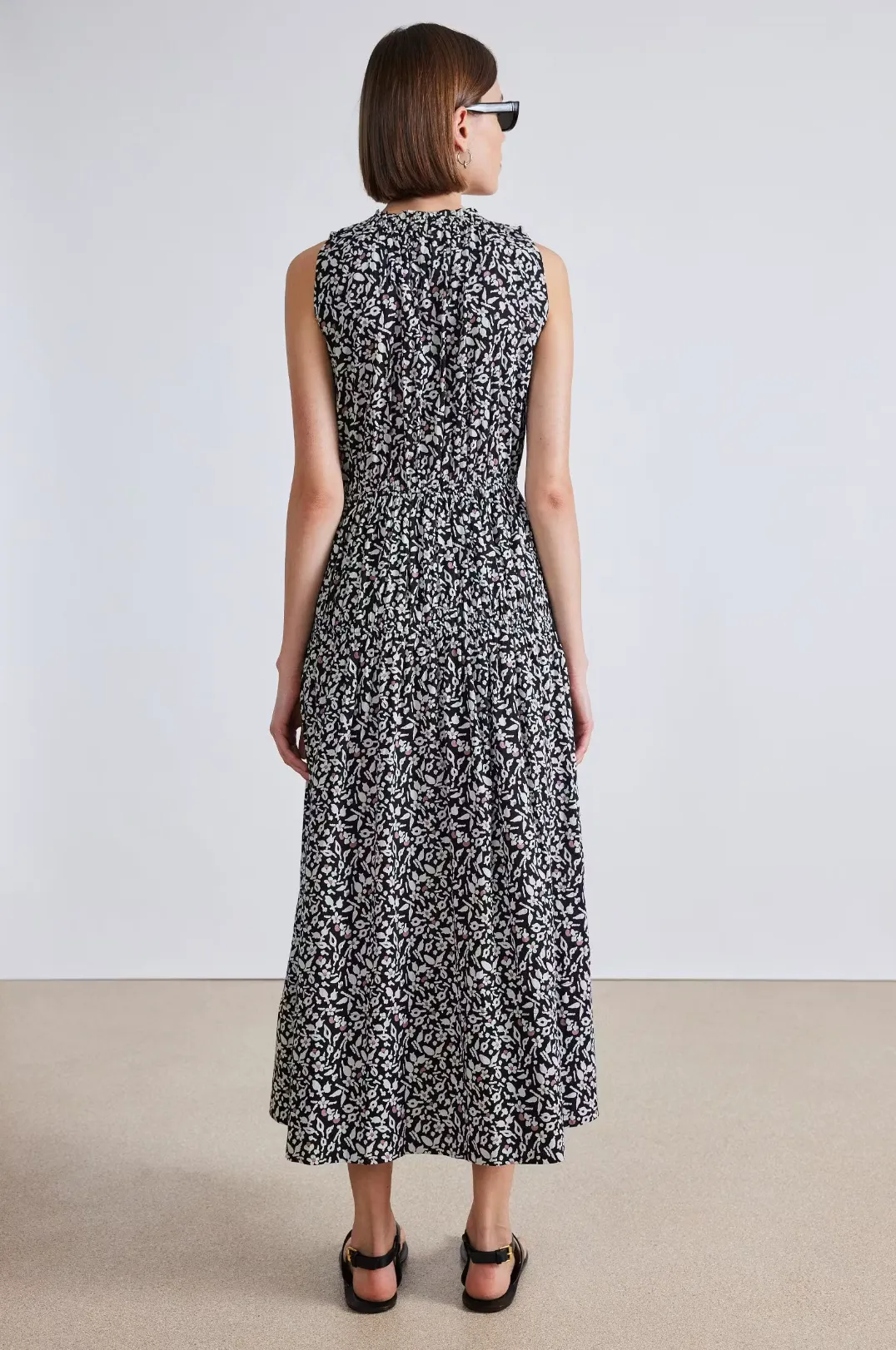 Arte Tank Dress, Tiny Flower Stamp