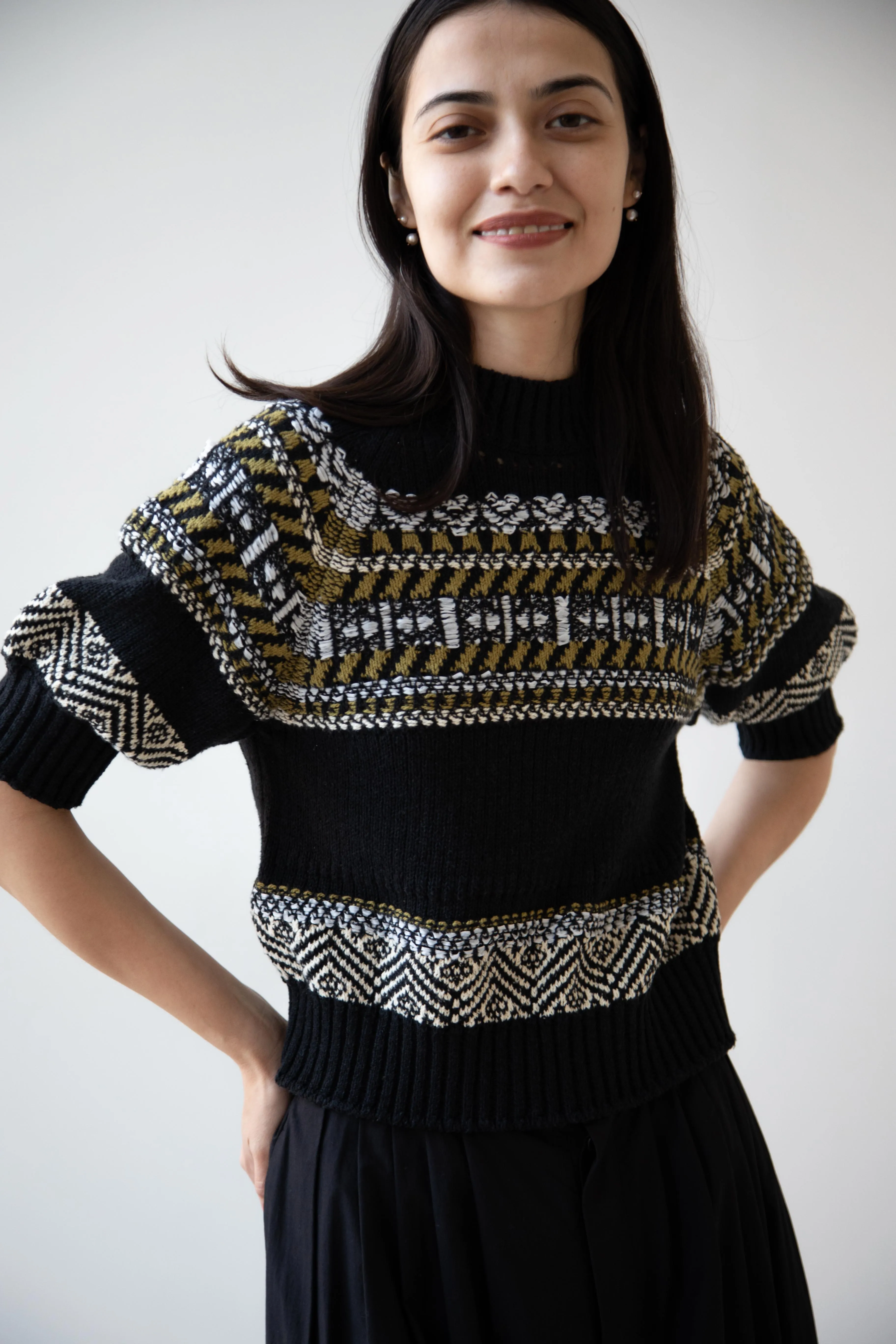 Aseedonclöud | Family Traditions Knit Top in Black
