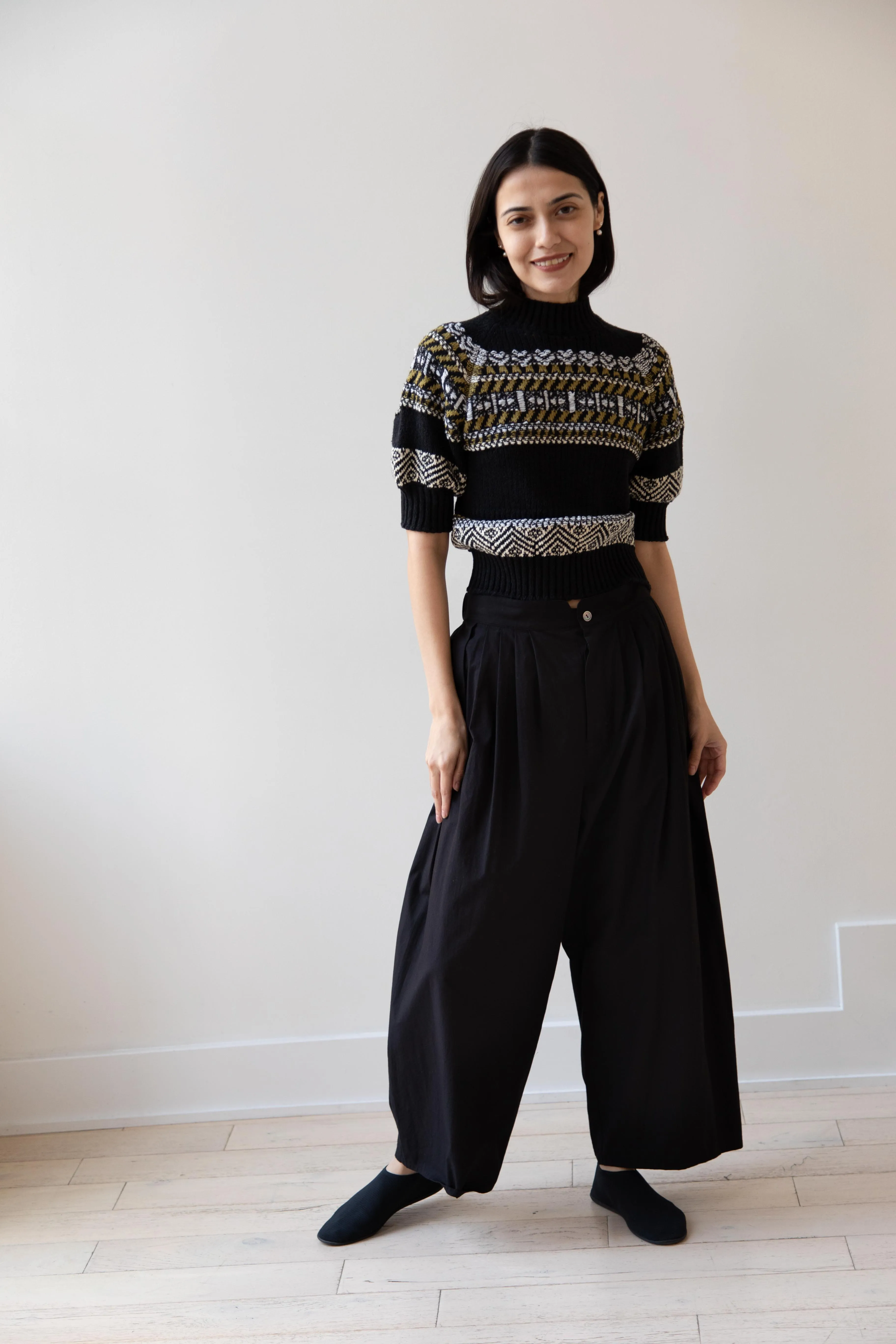 Aseedonclöud | Family Traditions Knit Top in Black