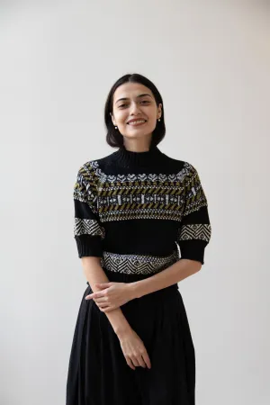 Aseedonclöud | Family Traditions Knit Top in Black