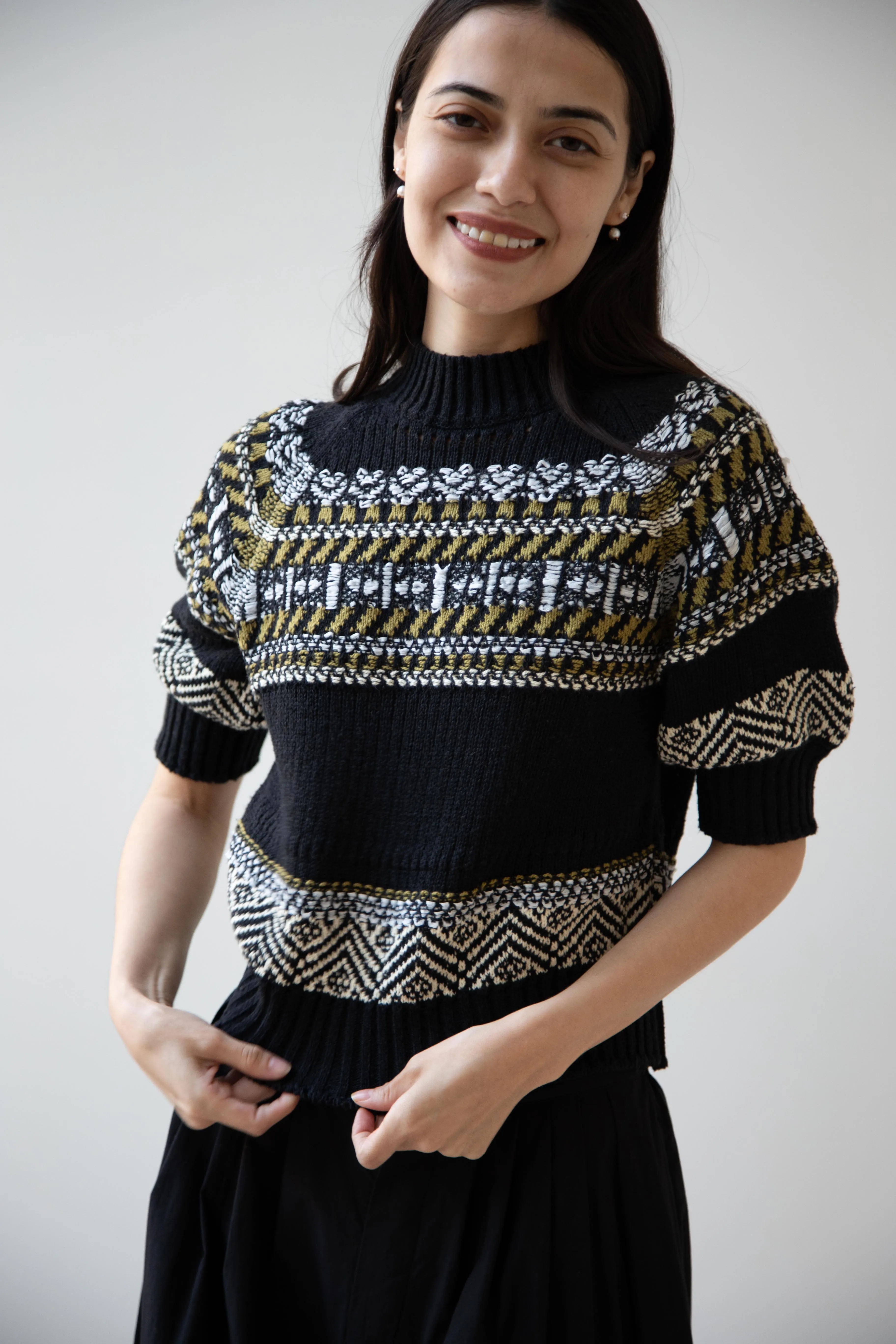 Aseedonclöud | Family Traditions Knit Top in Black