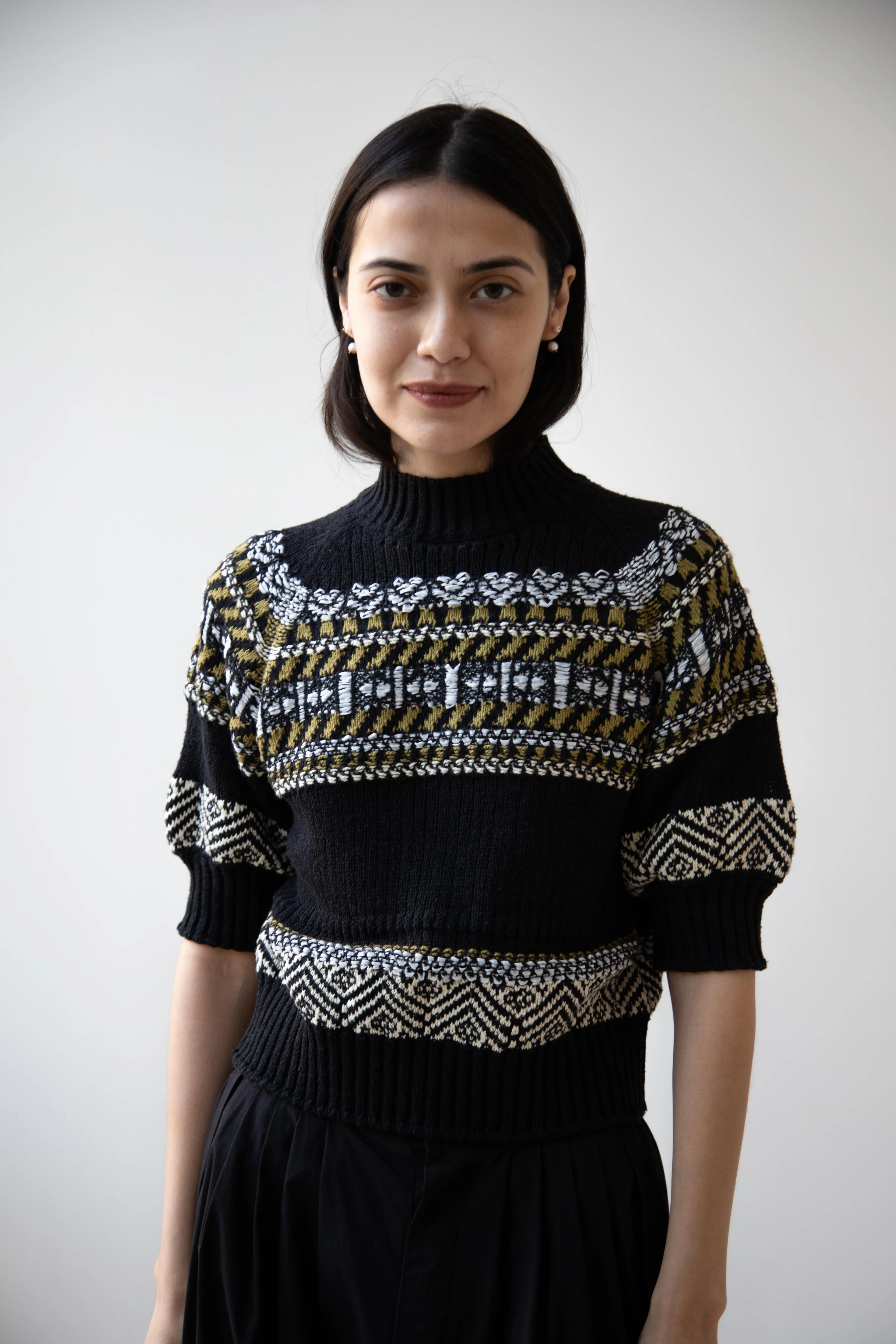 Aseedonclöud | Family Traditions Knit Top in Black