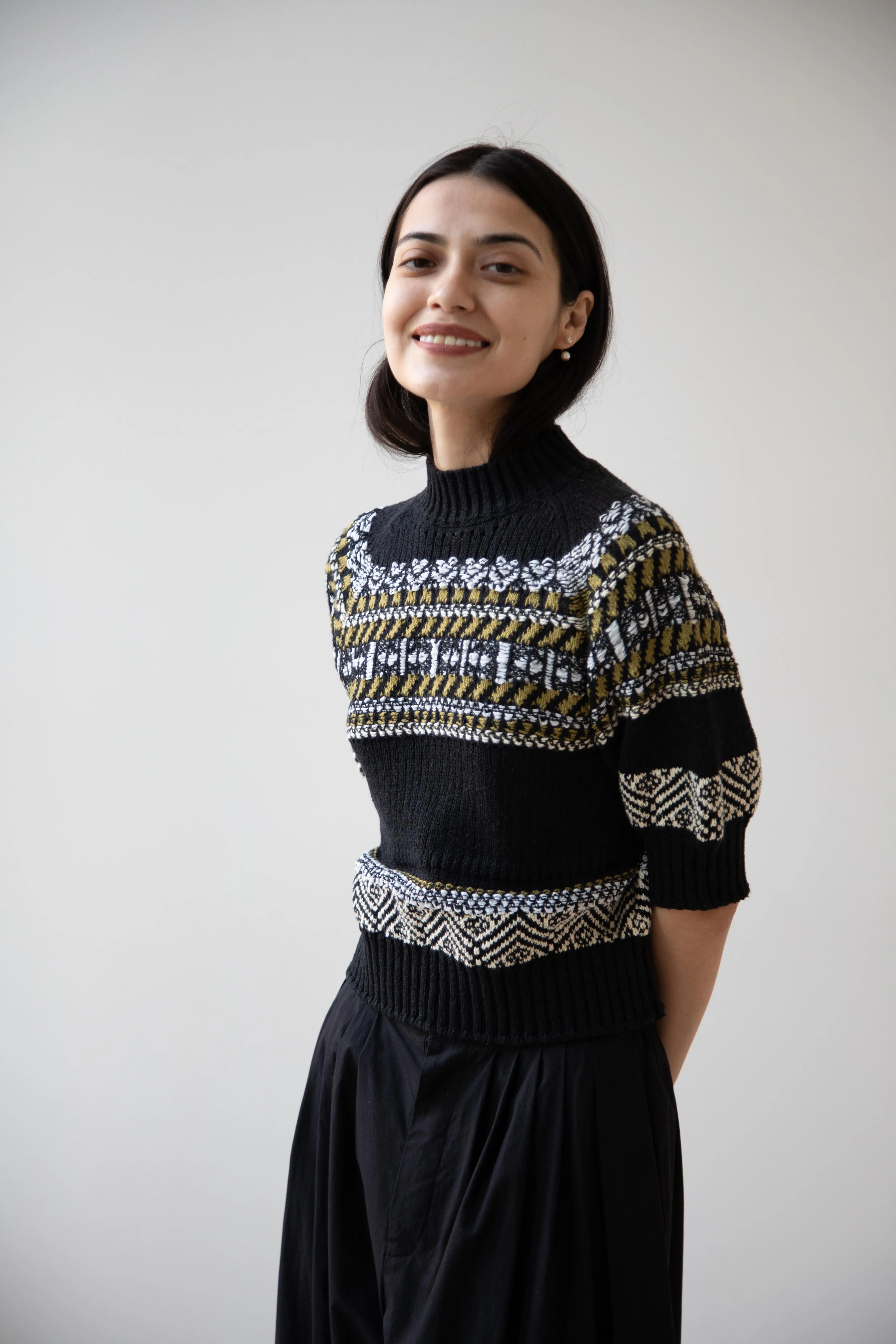 Aseedonclöud | Family Traditions Knit Top in Black