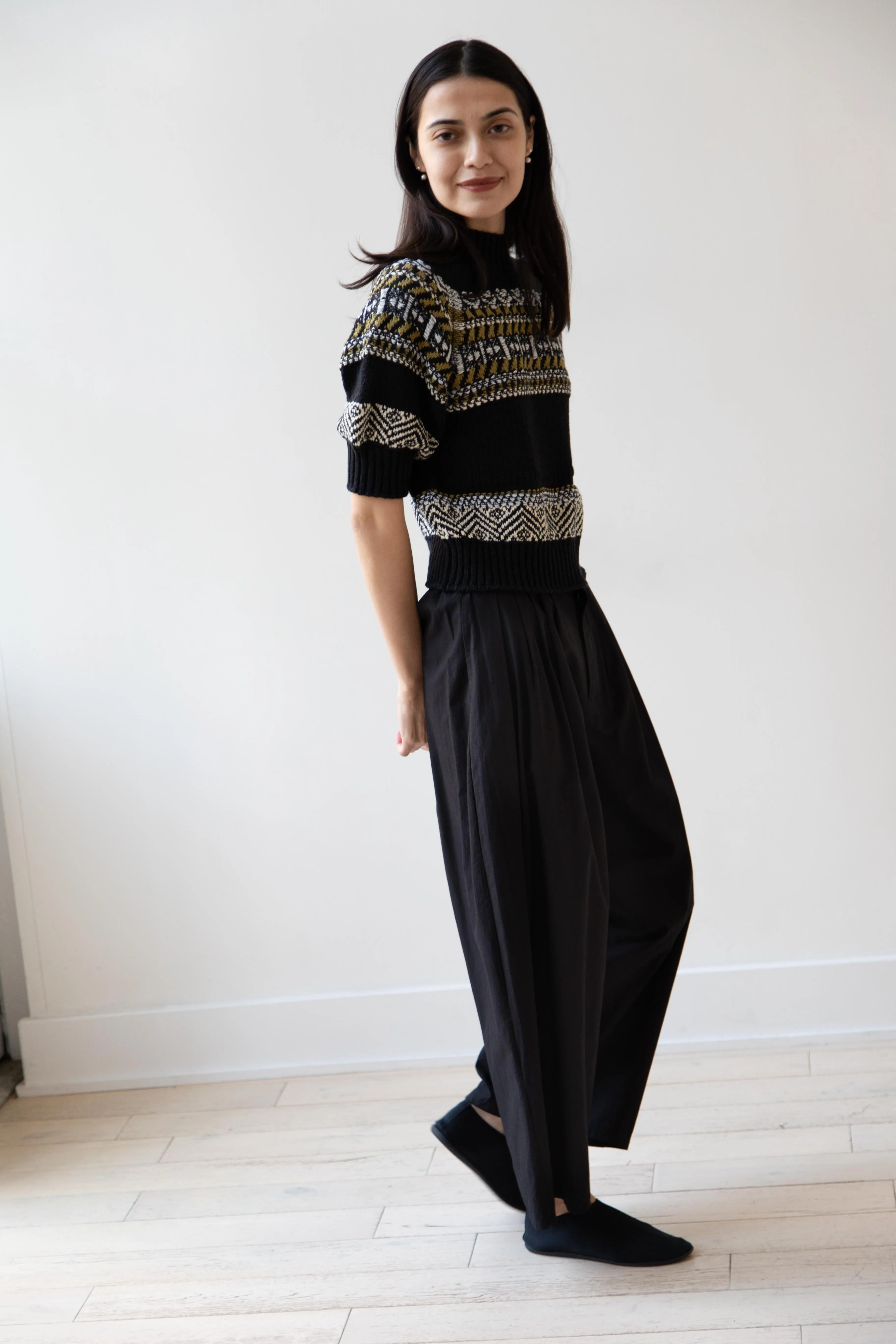 Aseedonclöud | Family Traditions Knit Top in Black