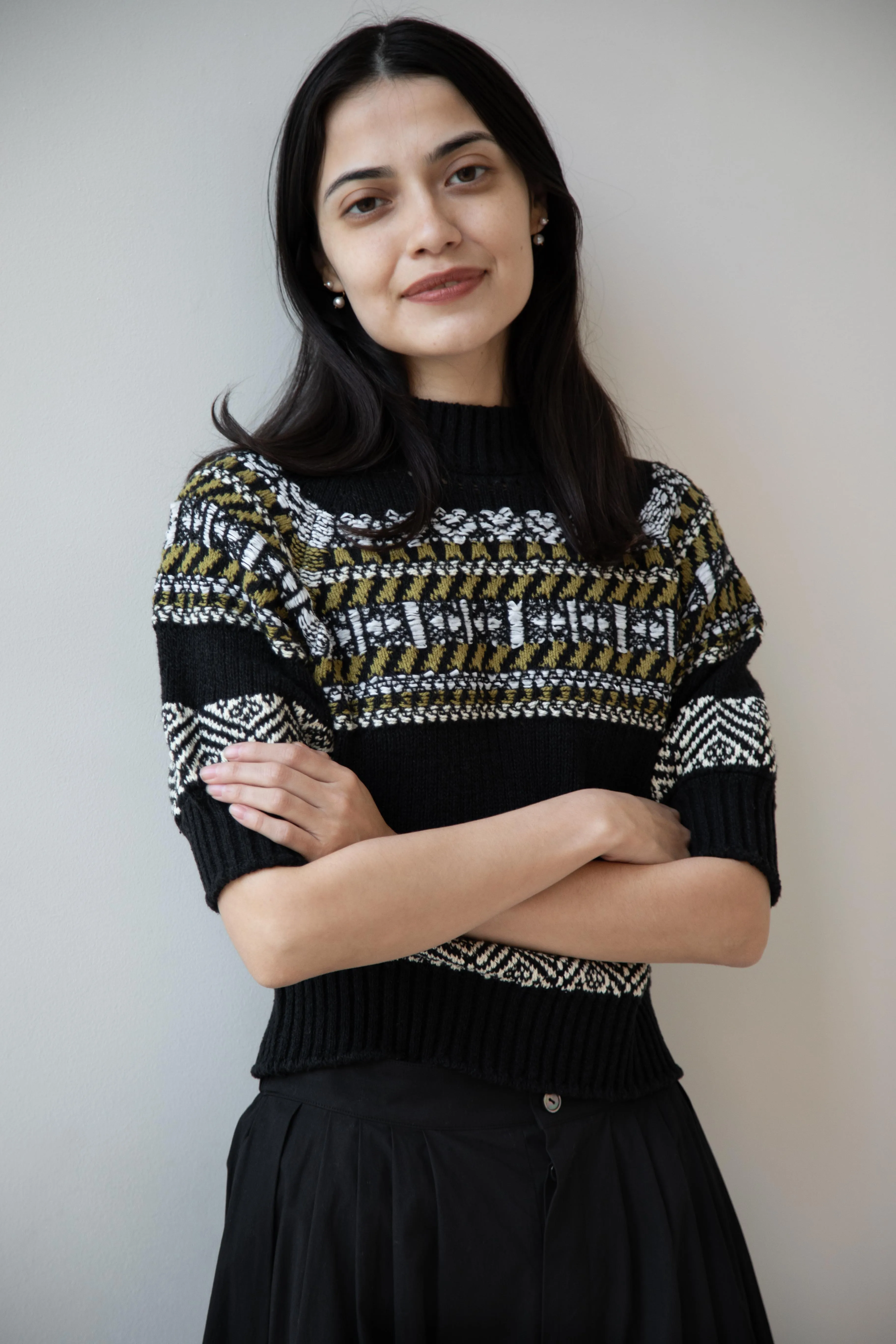 Aseedonclöud | Family Traditions Knit Top in Black