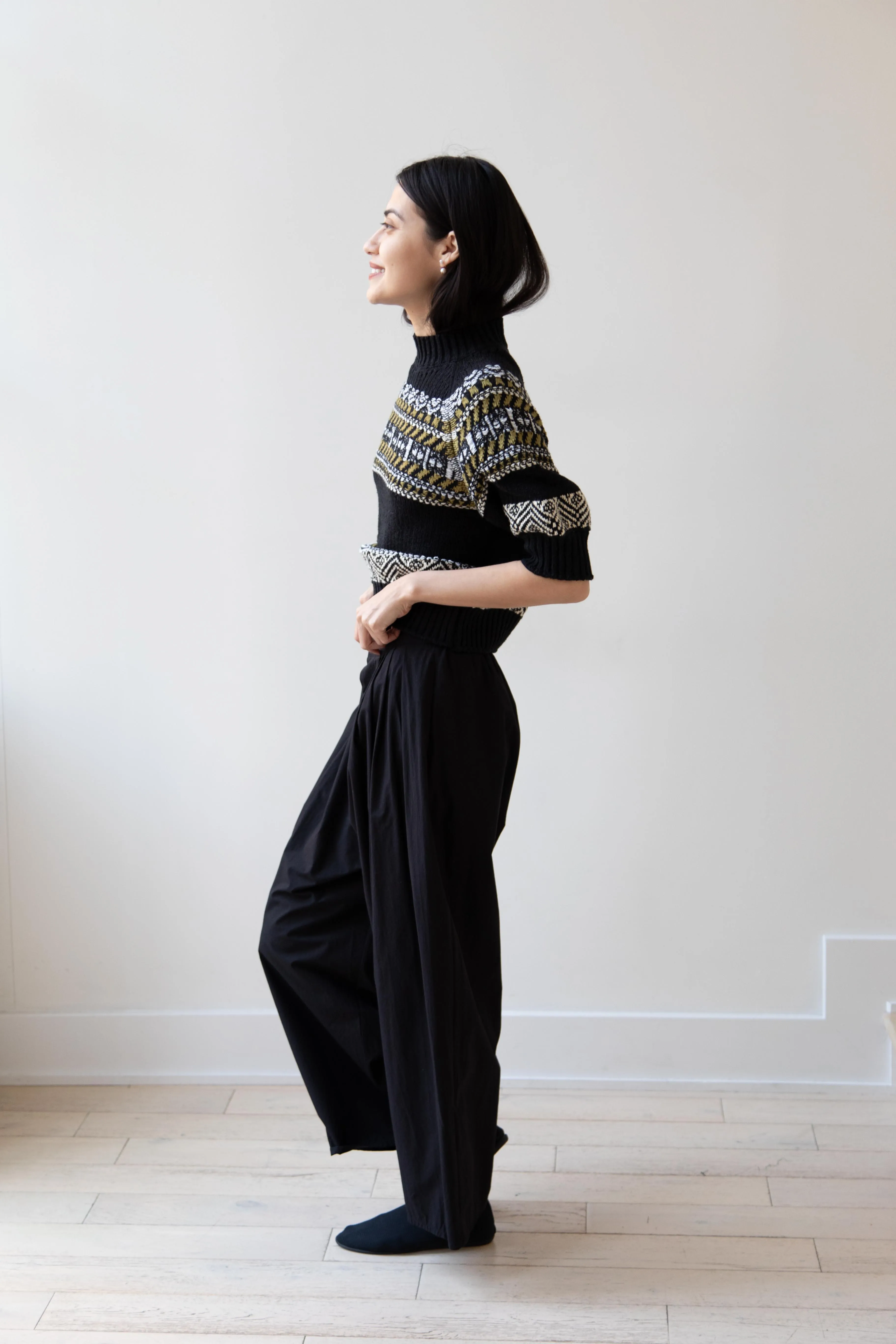 Aseedonclöud | Family Traditions Knit Top in Black