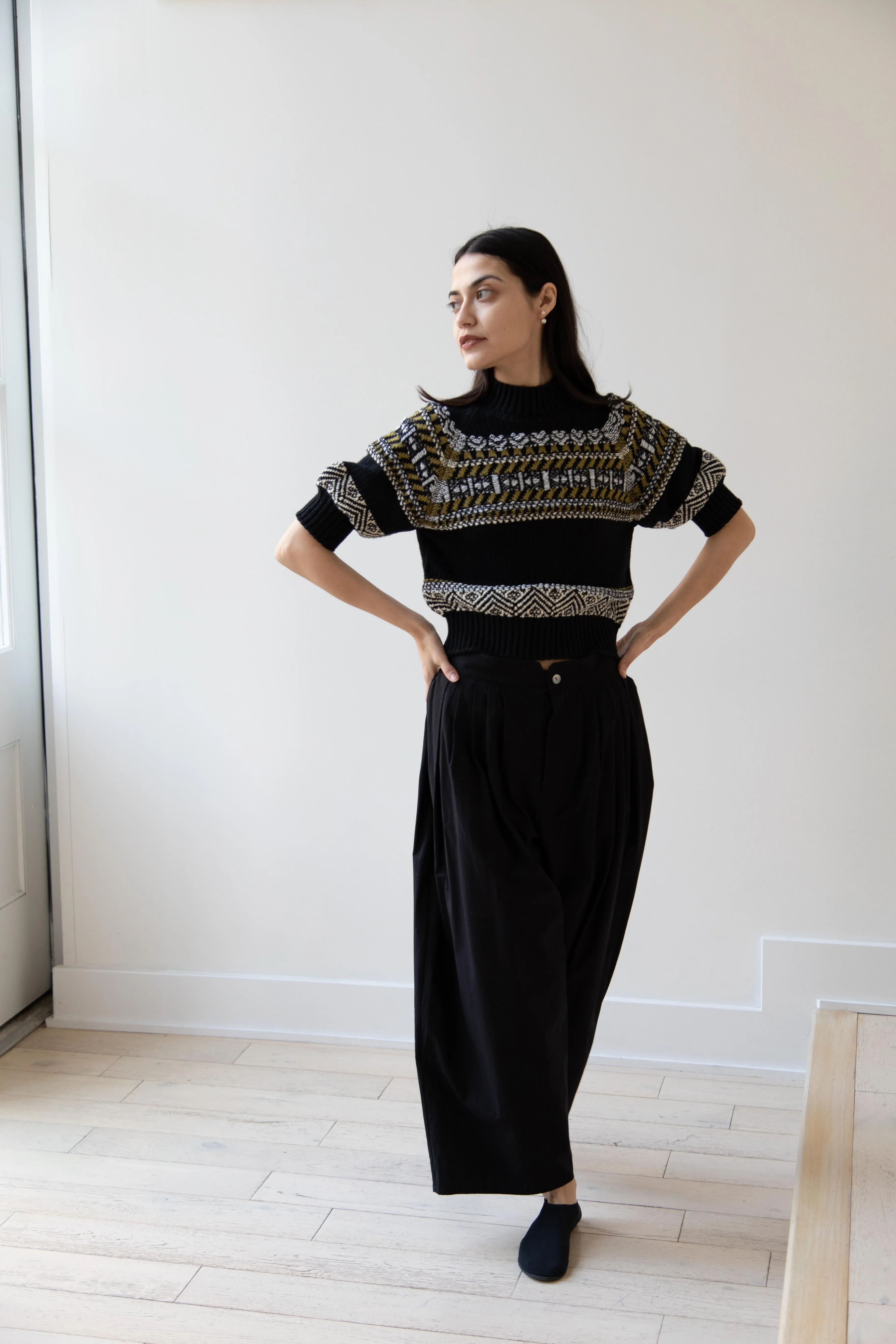 Aseedonclöud | Family Traditions Knit Top in Black