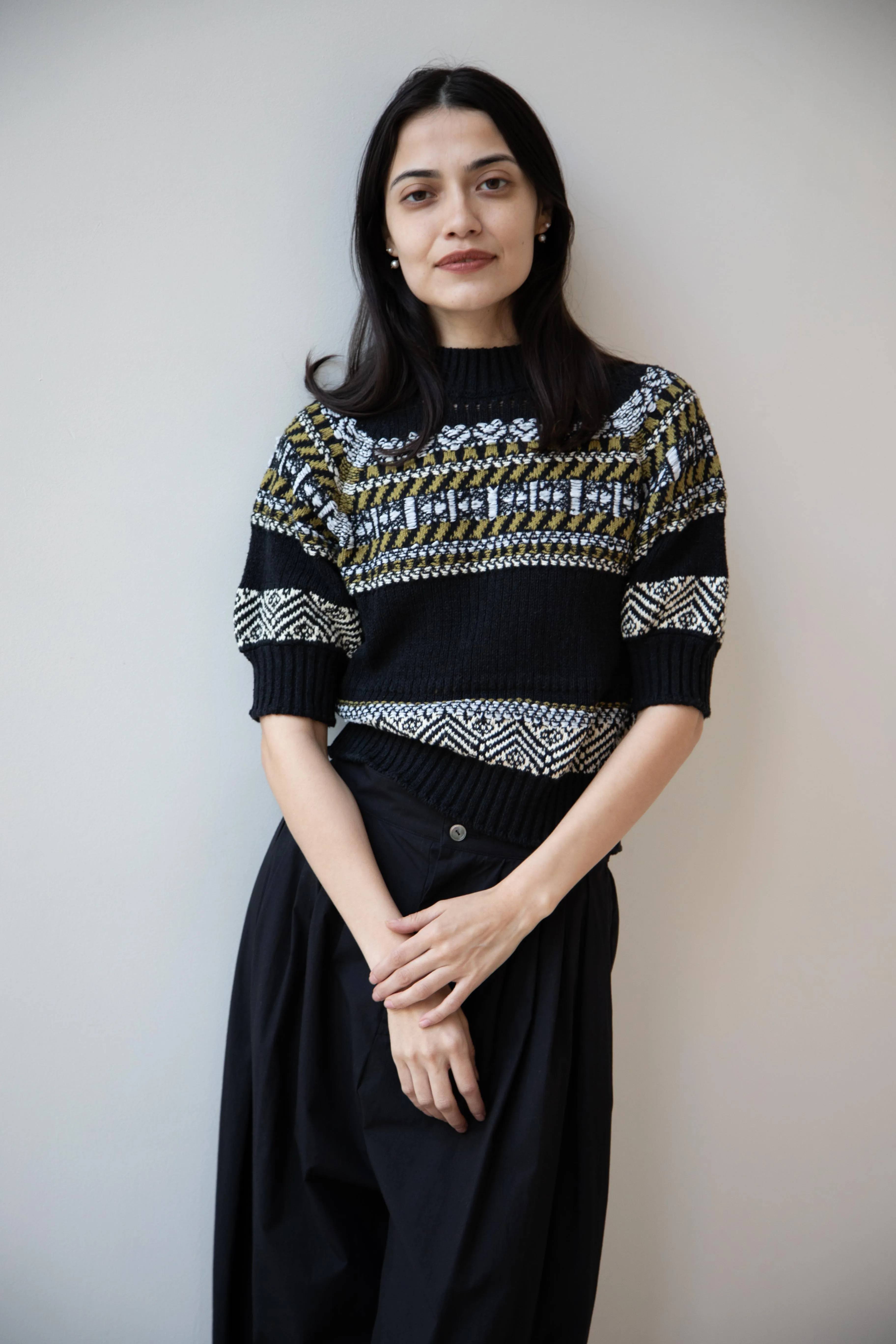 Aseedonclöud | Family Traditions Knit Top in Black