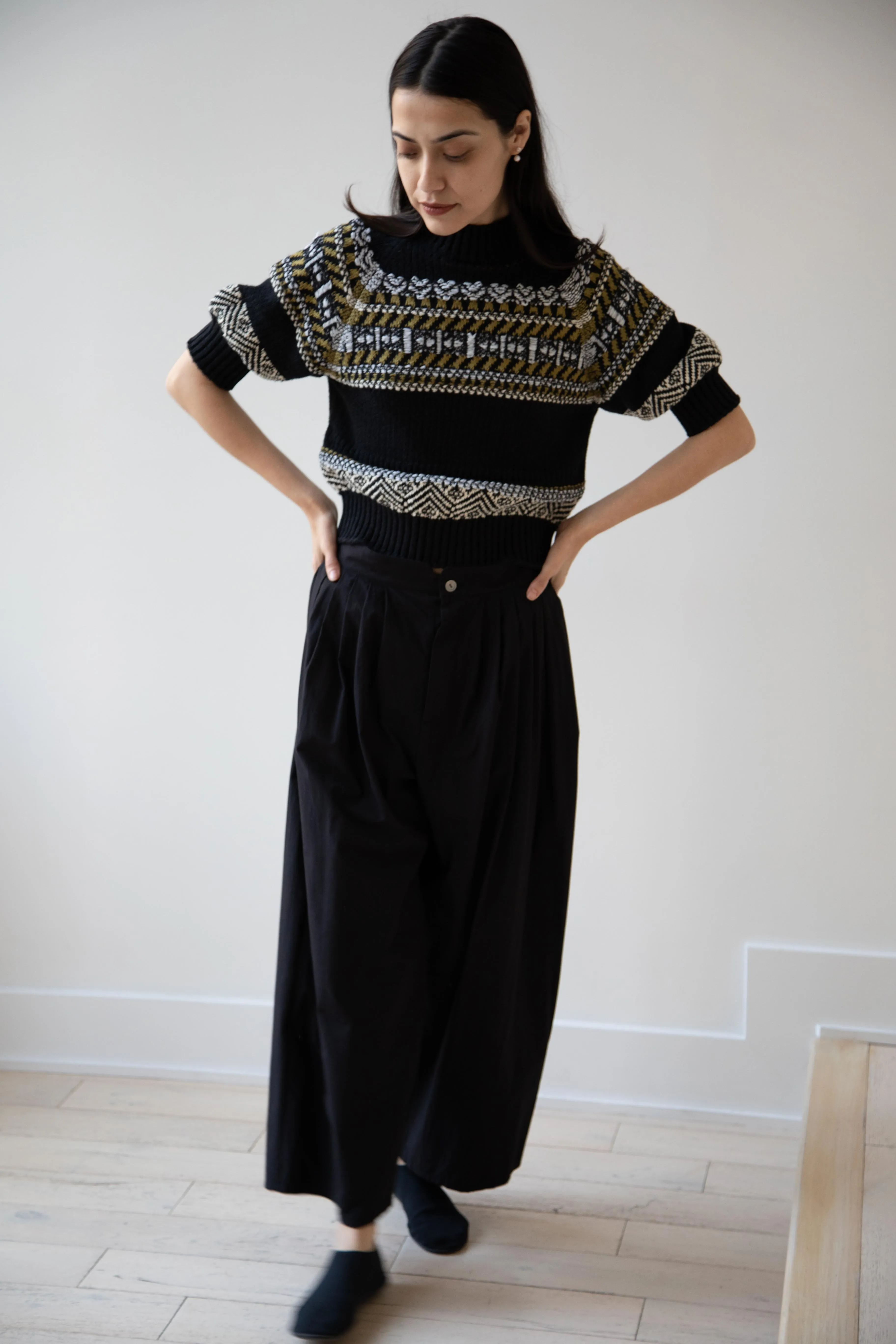 Aseedonclöud | Family Traditions Knit Top in Black