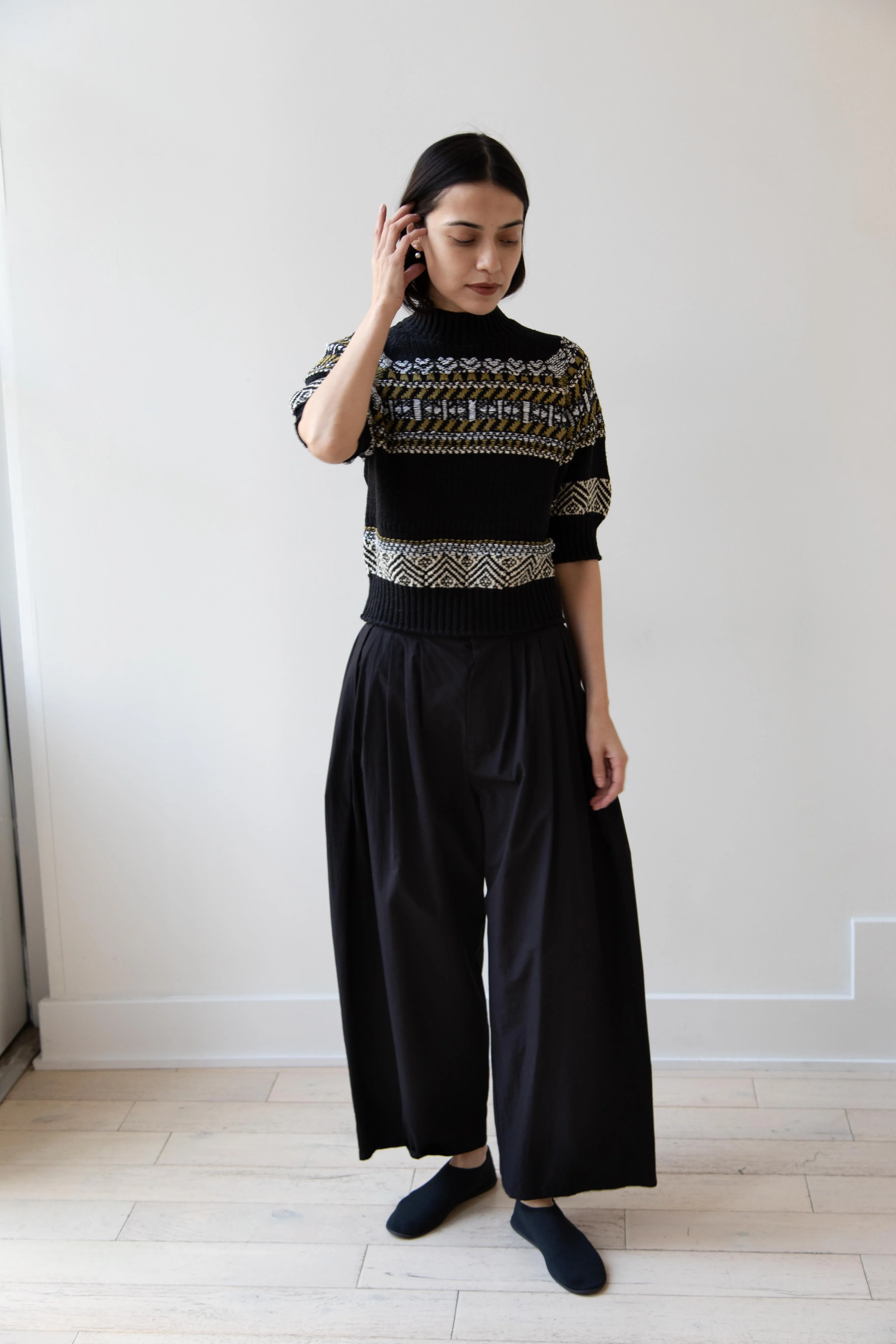Aseedonclöud | Family Traditions Knit Top in Black