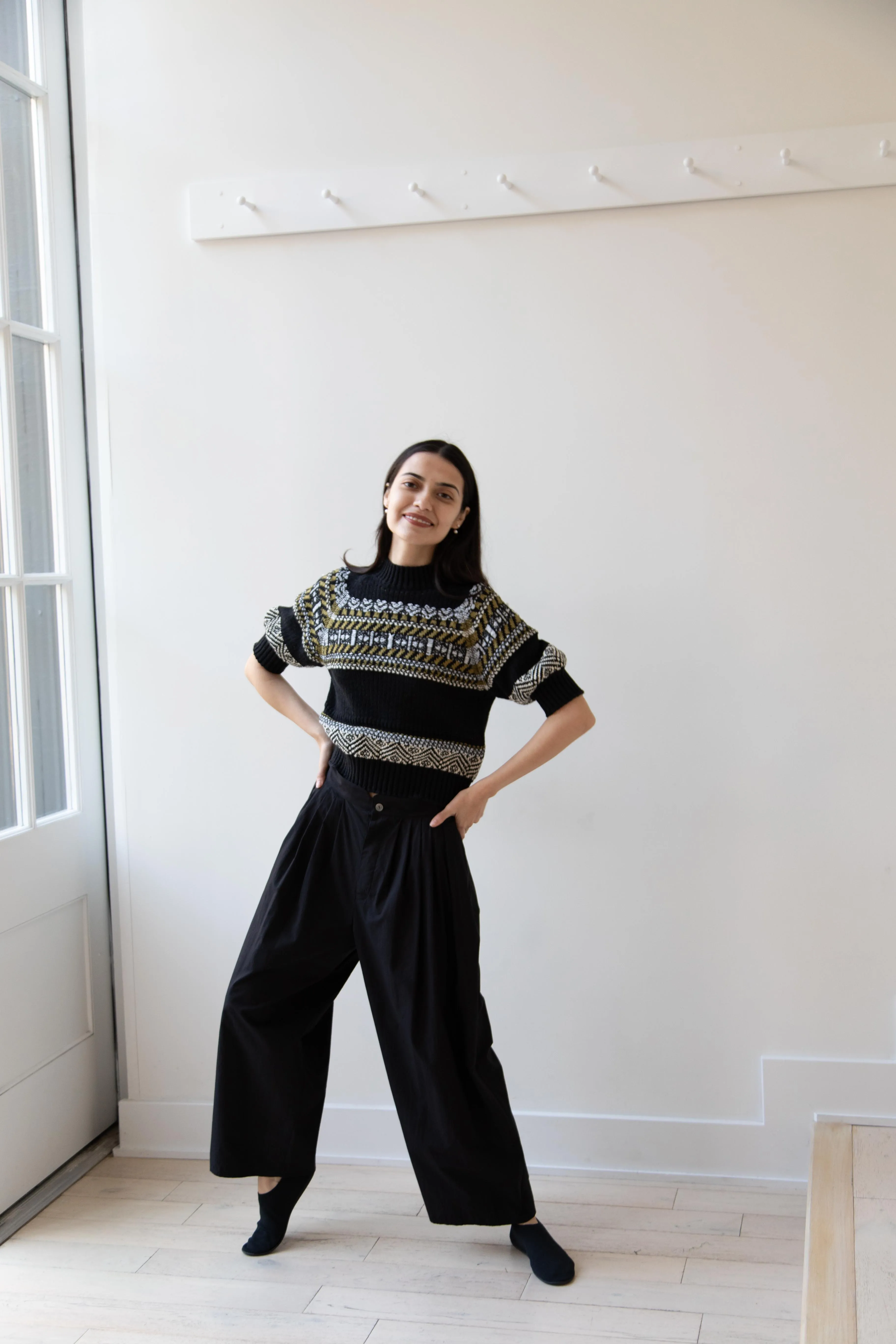 Aseedonclöud | Family Traditions Knit Top in Black