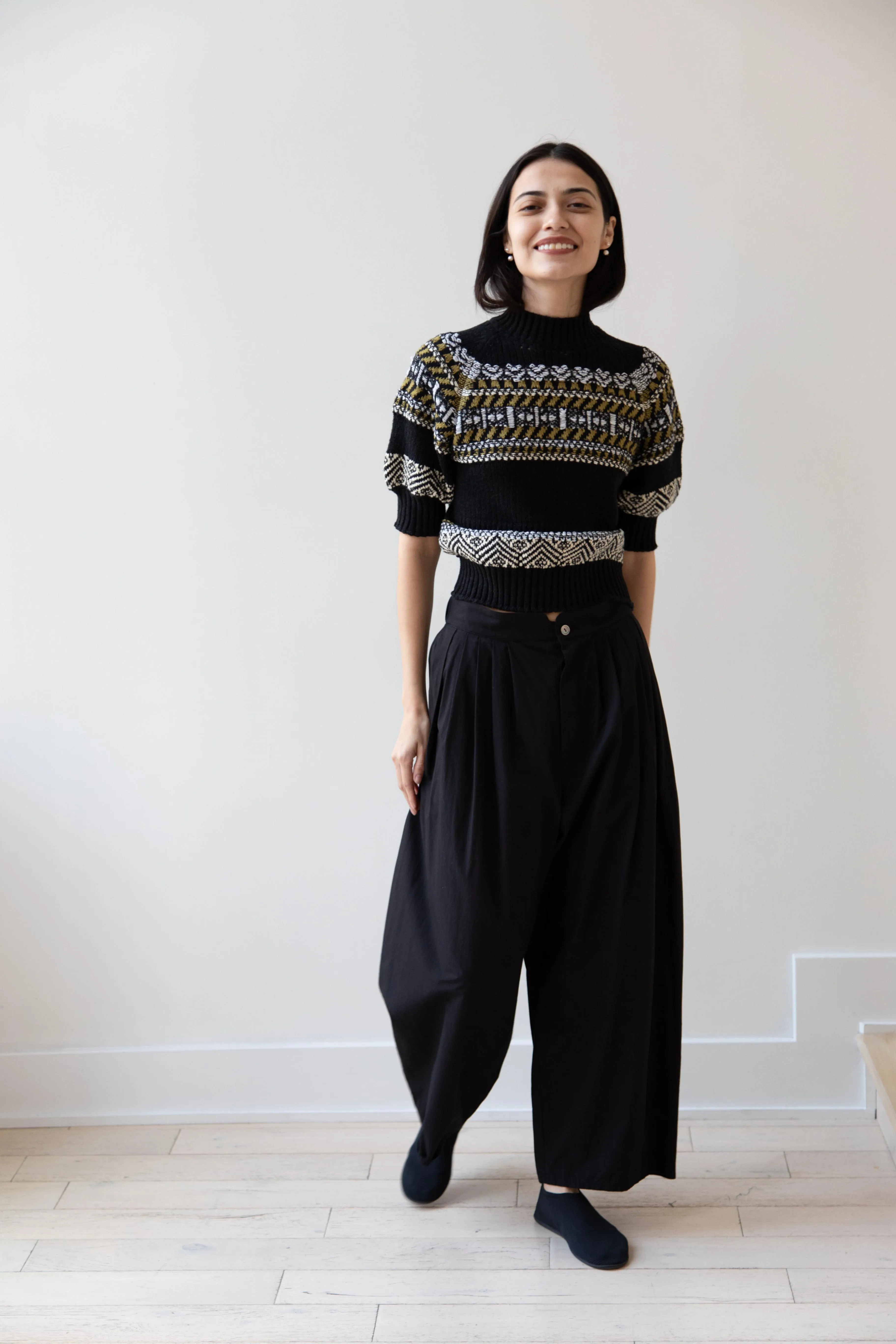 Aseedonclöud | Family Traditions Knit Top in Black
