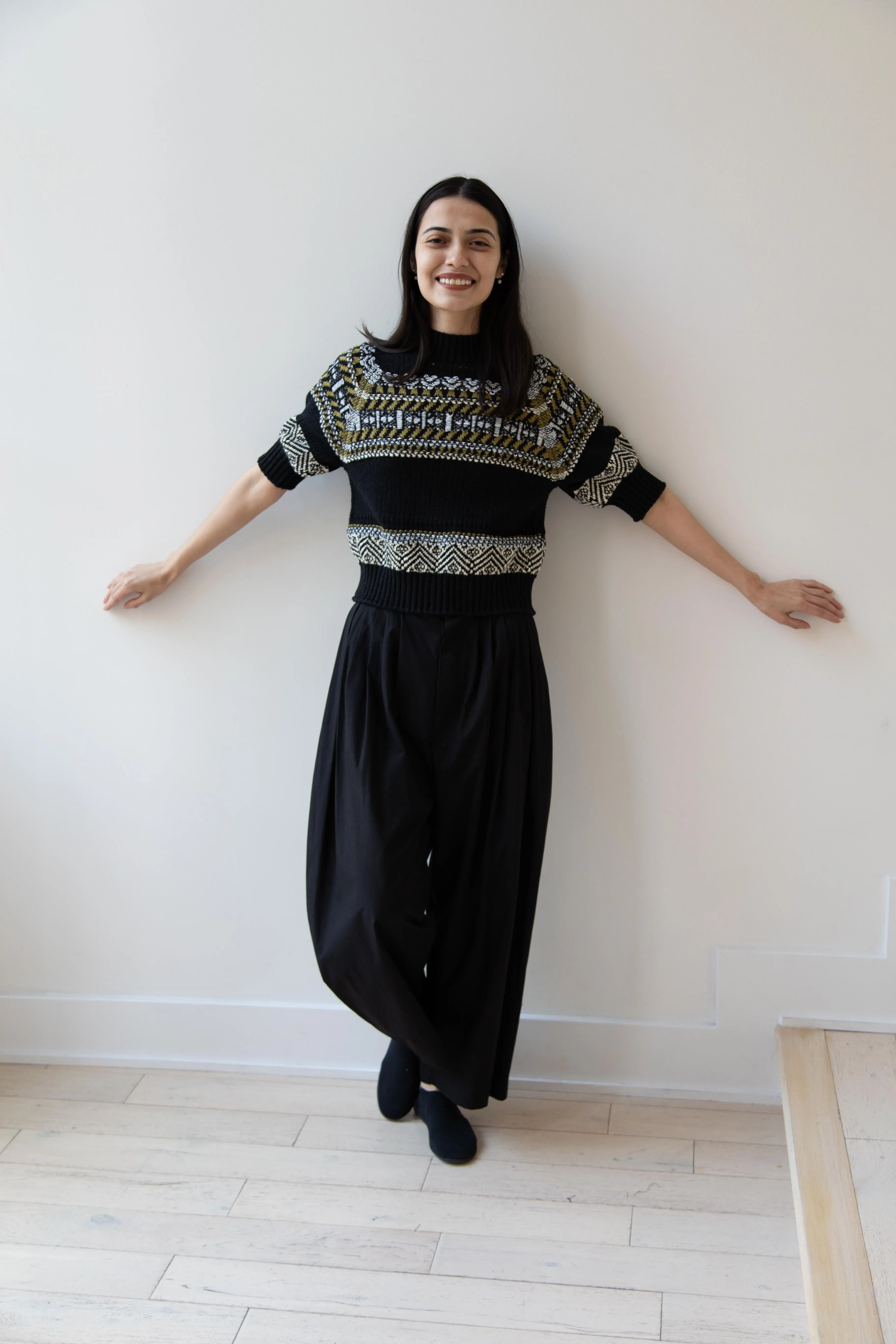 Aseedonclöud | Family Traditions Knit Top in Black