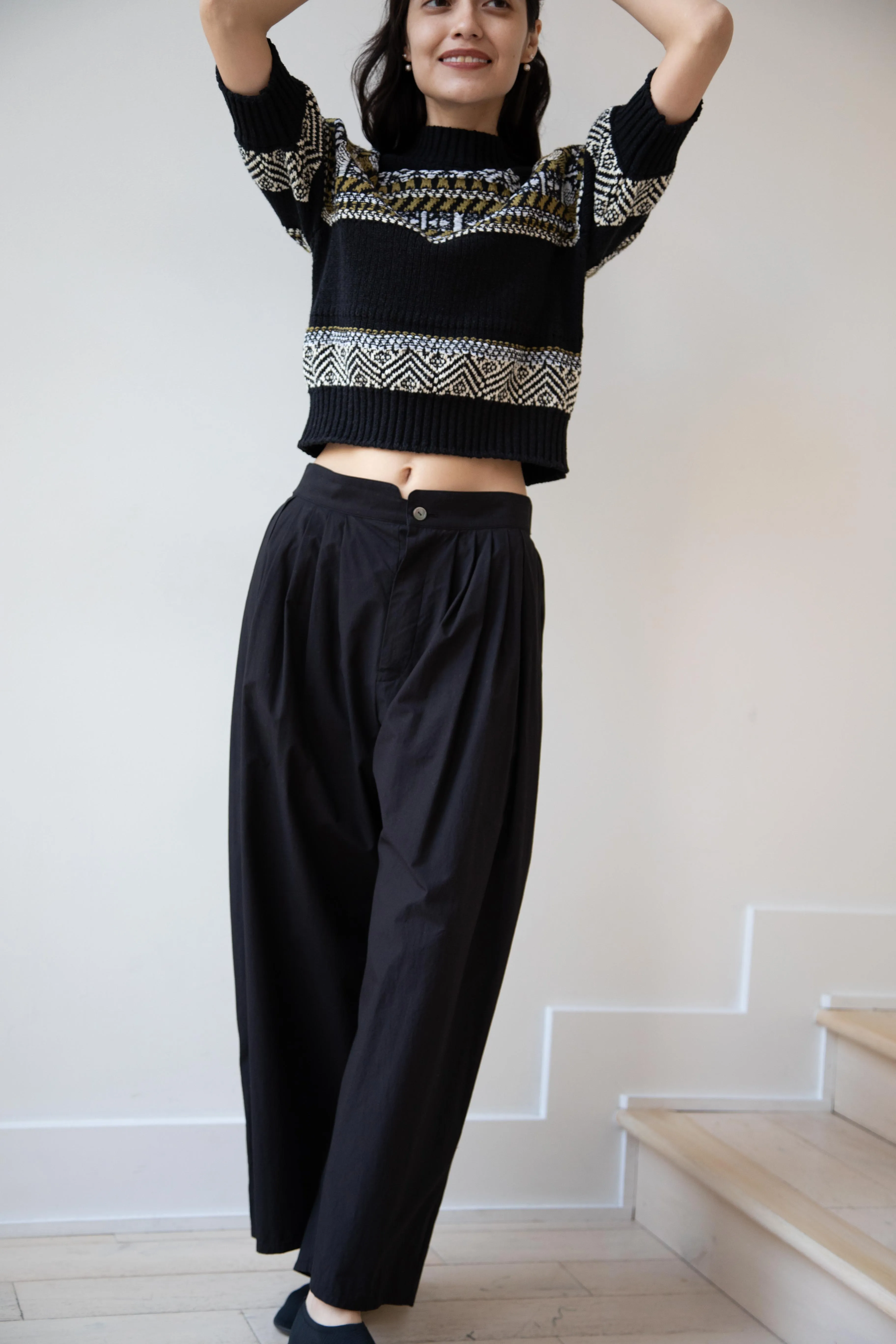 Aseedonclöud | Family Traditions Knit Top in Black