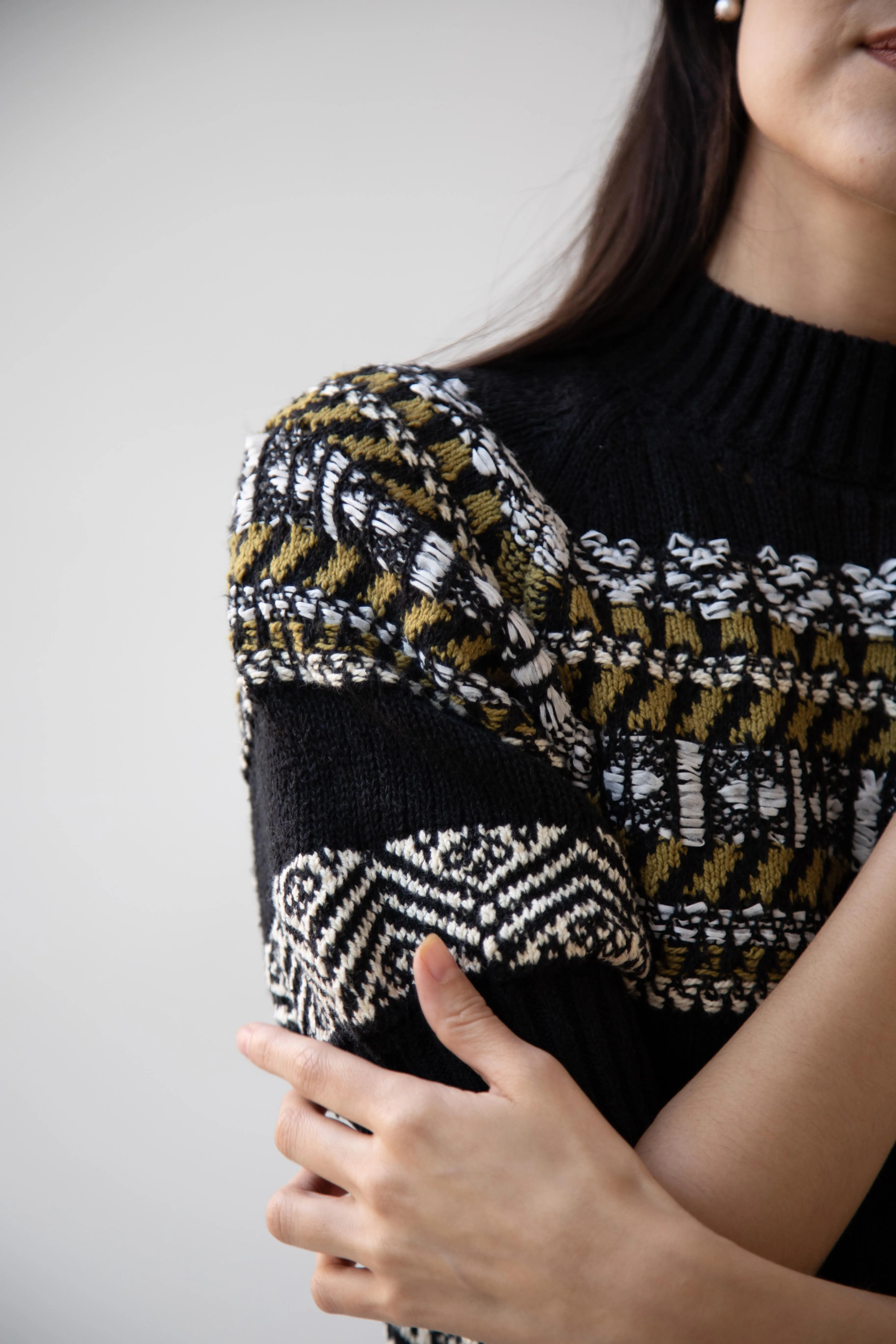 Aseedonclöud | Family Traditions Knit Top in Black
